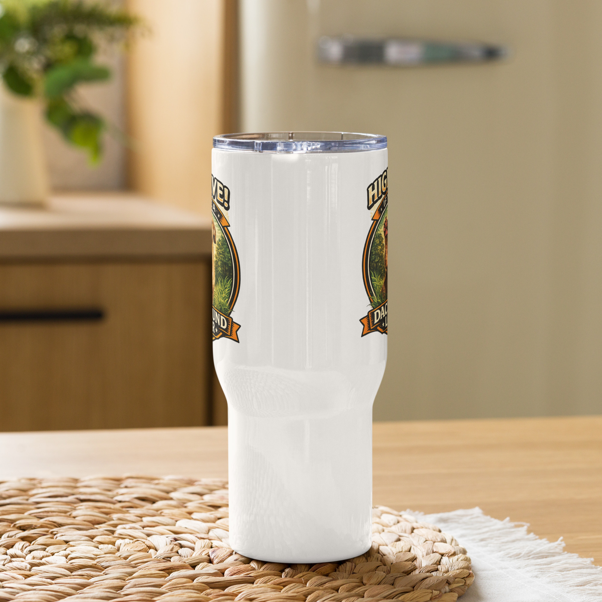 Travel mug ft Makoa the Wiener Dog - Image 5