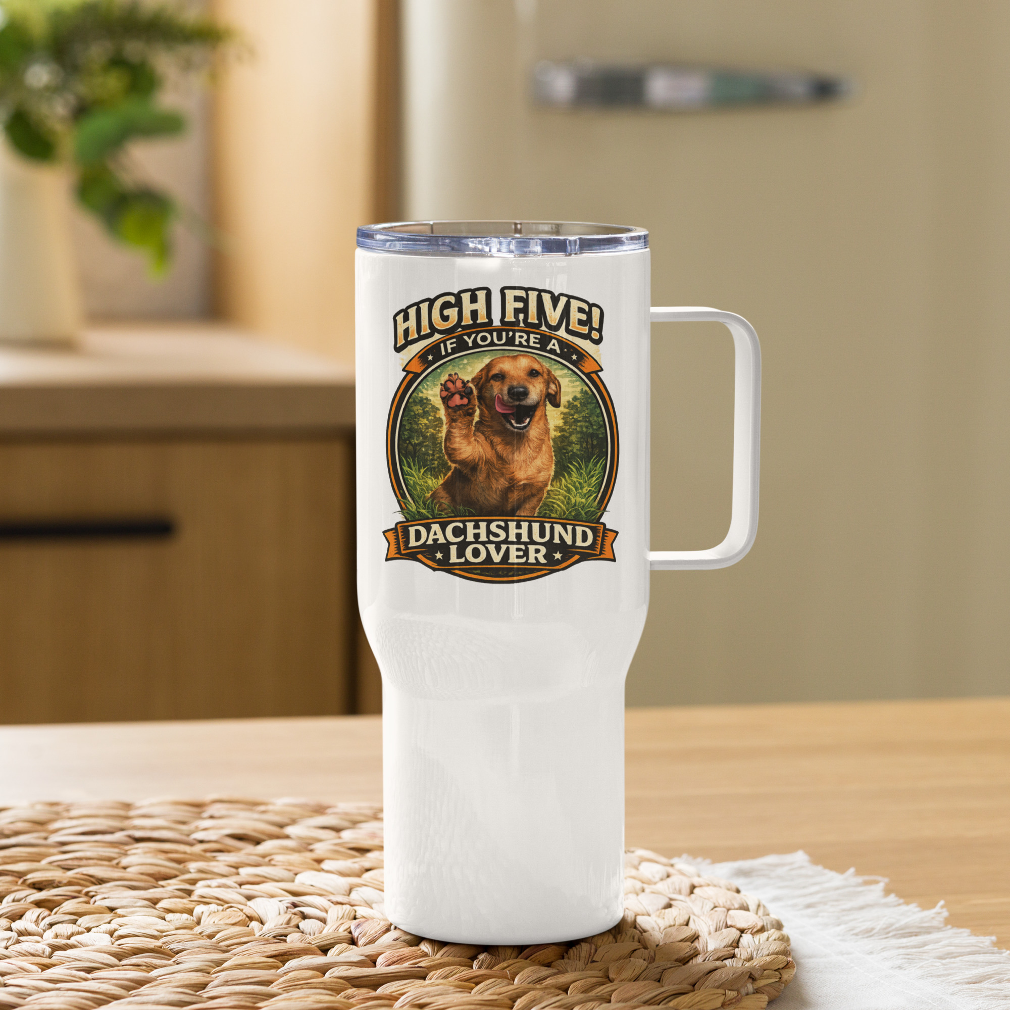Travel mug ft Makoa the Wiener Dog - Image 6