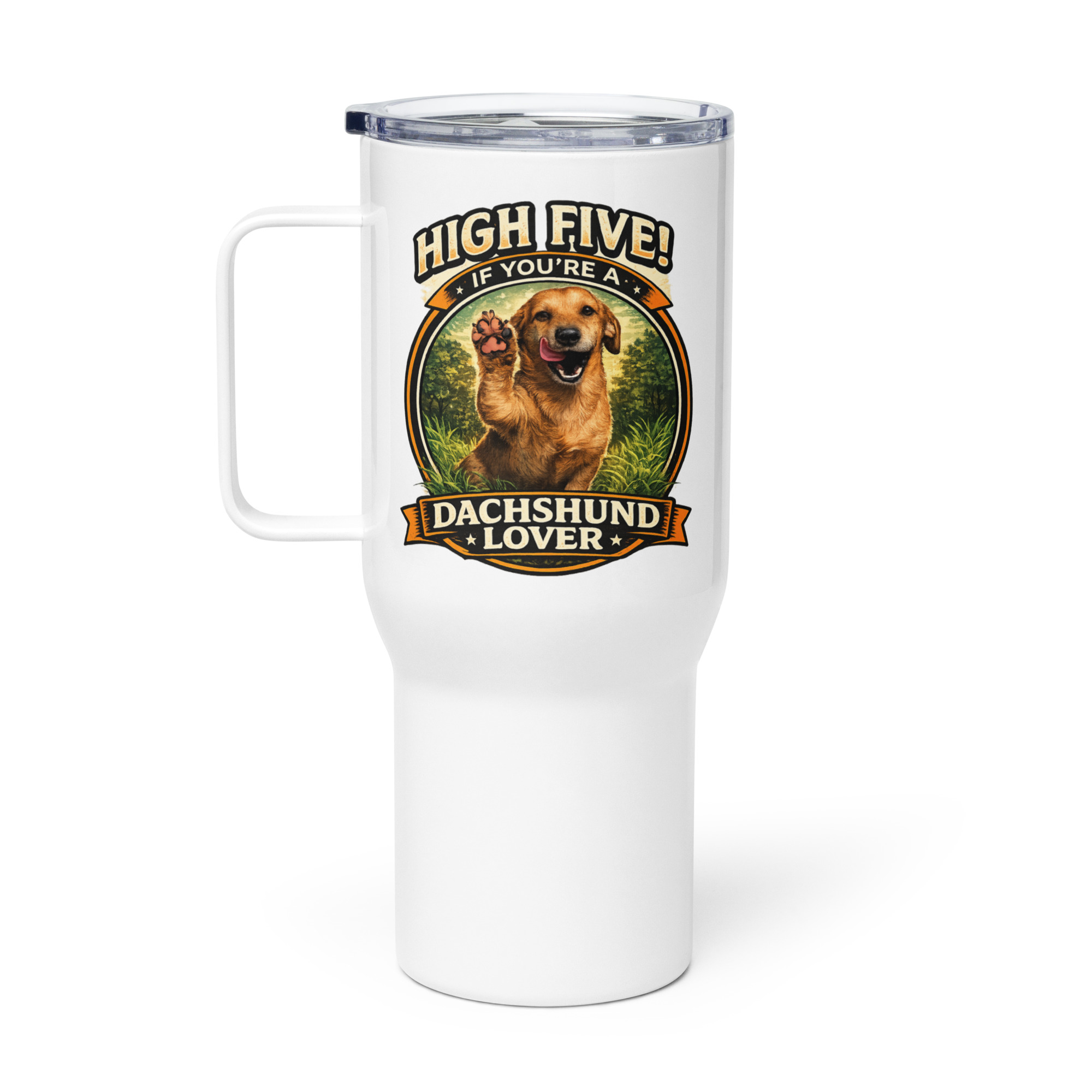 Travel mug ft Makoa the Wiener Dog - Image 4