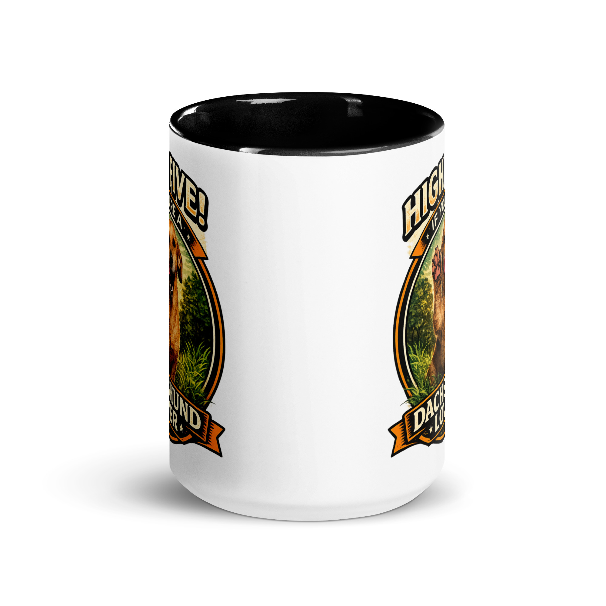 High Five If You're a Dachshund Lover ft Makoa the Wiener Dog Coffee Mug - Image 2