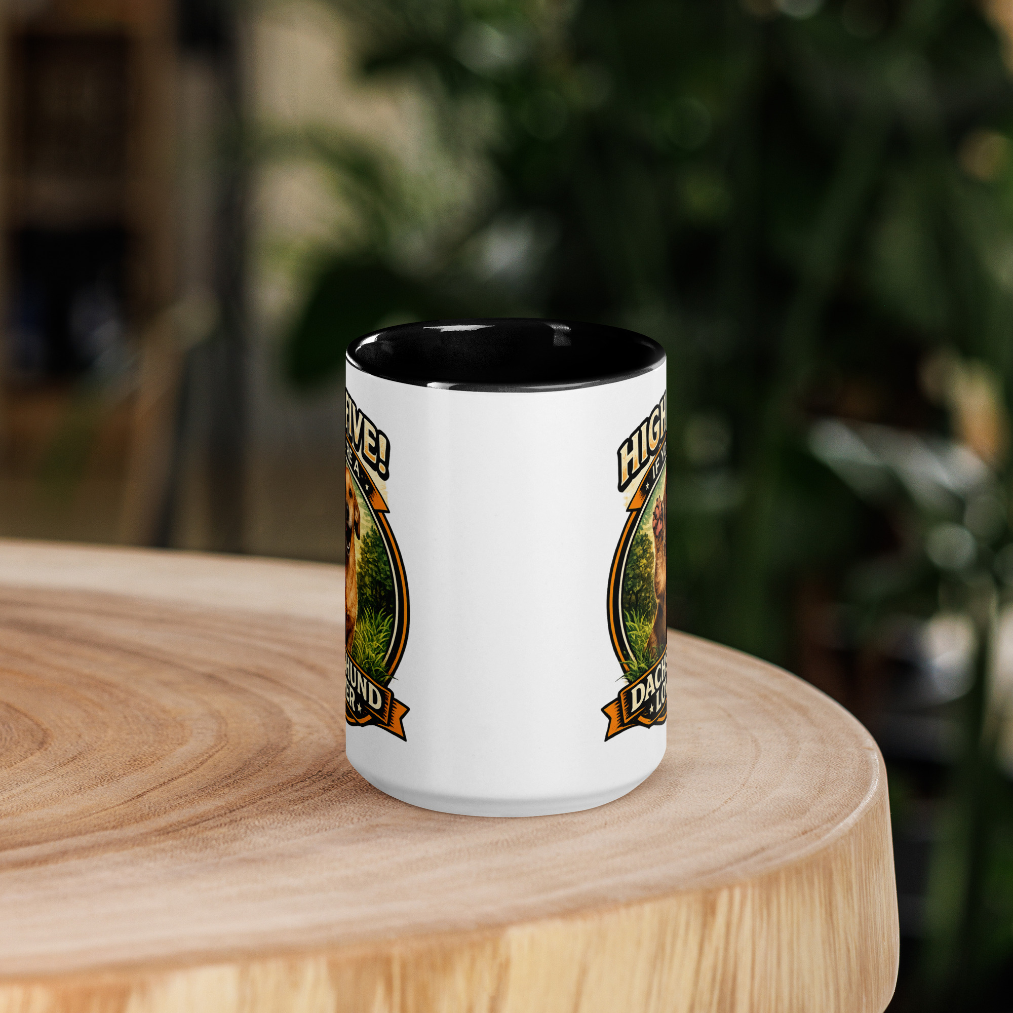 High Five If You're a Dachshund Lover ft Makoa the Wiener Dog Coffee Mug - Image 5