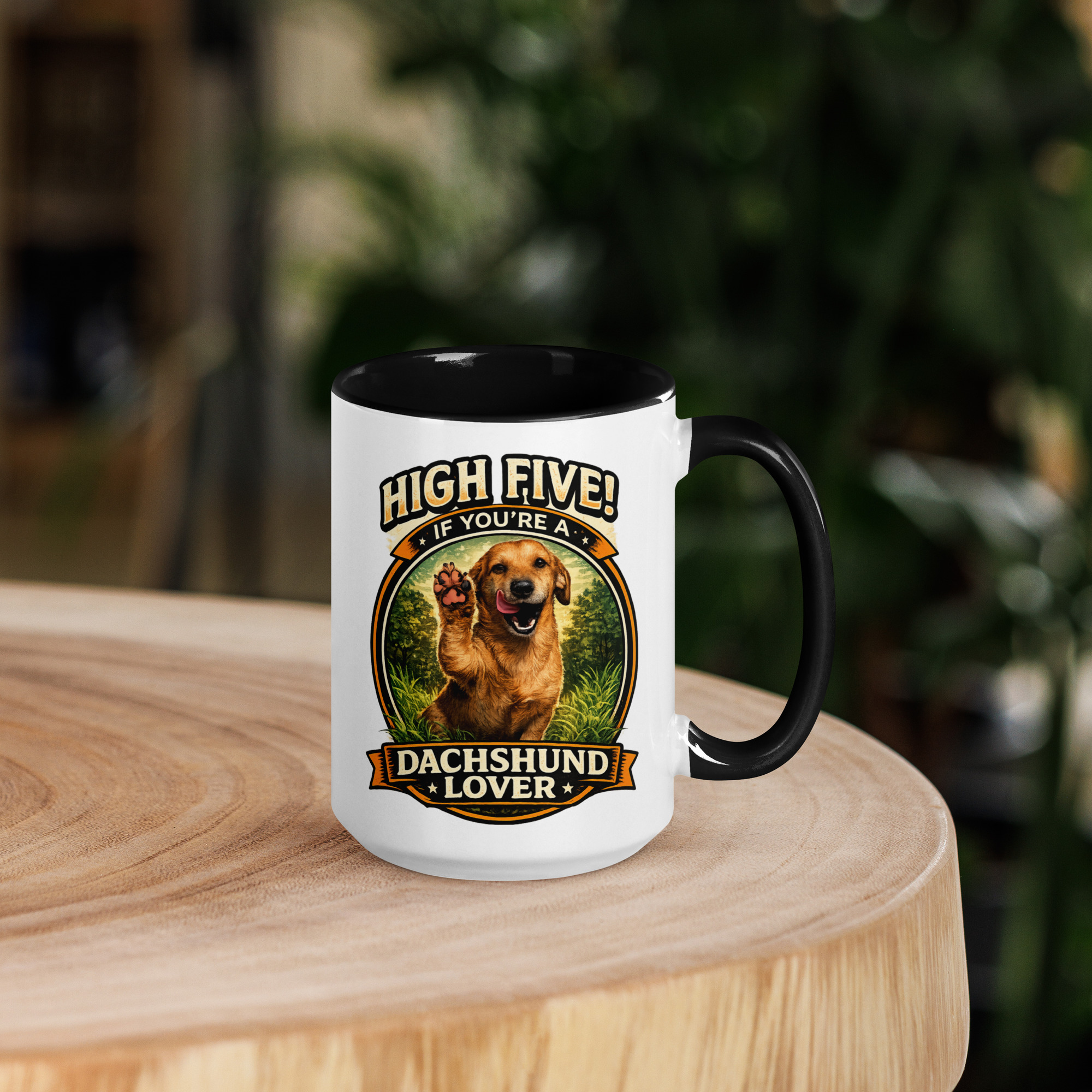 High Five If You're a Dachshund Lover ft Makoa the Wiener Dog Coffee Mug - Image 6