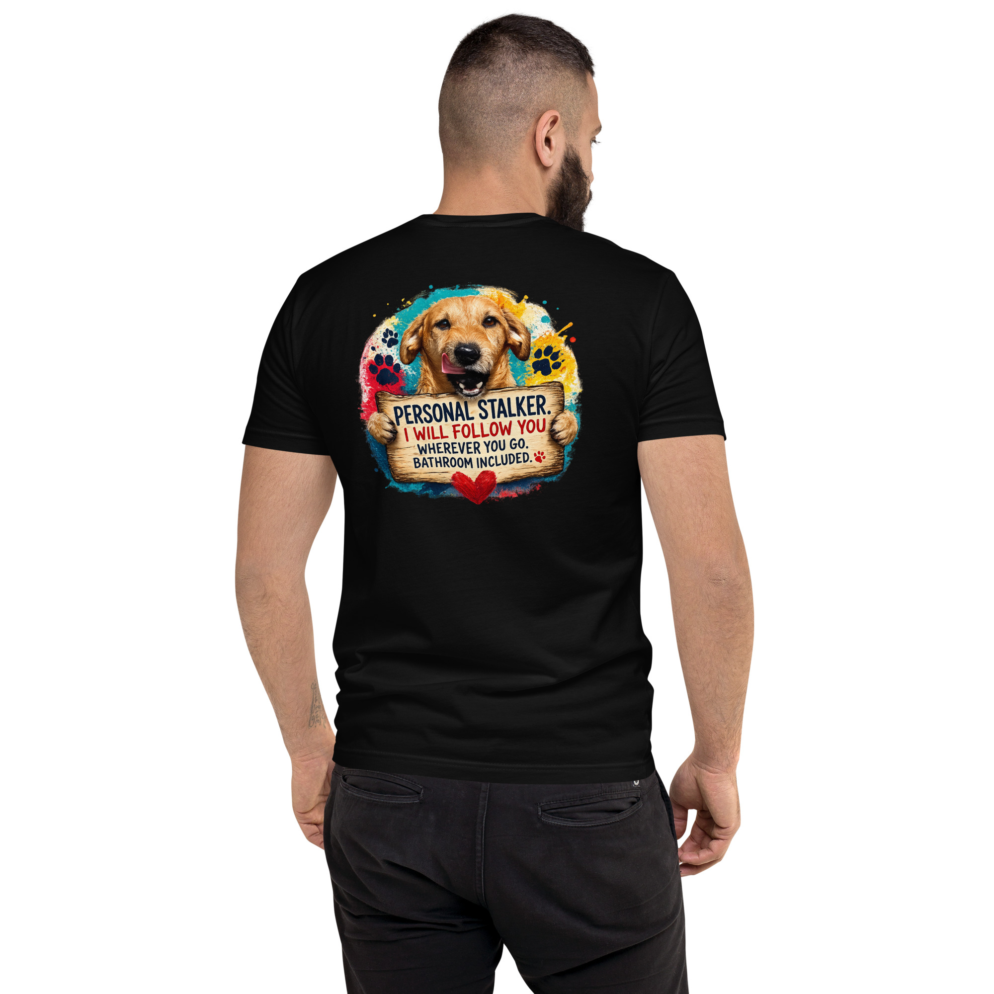 Men's Personal Stalker Short Sleeve T-shirt ft Makoa the Wiener Dog - Image 19