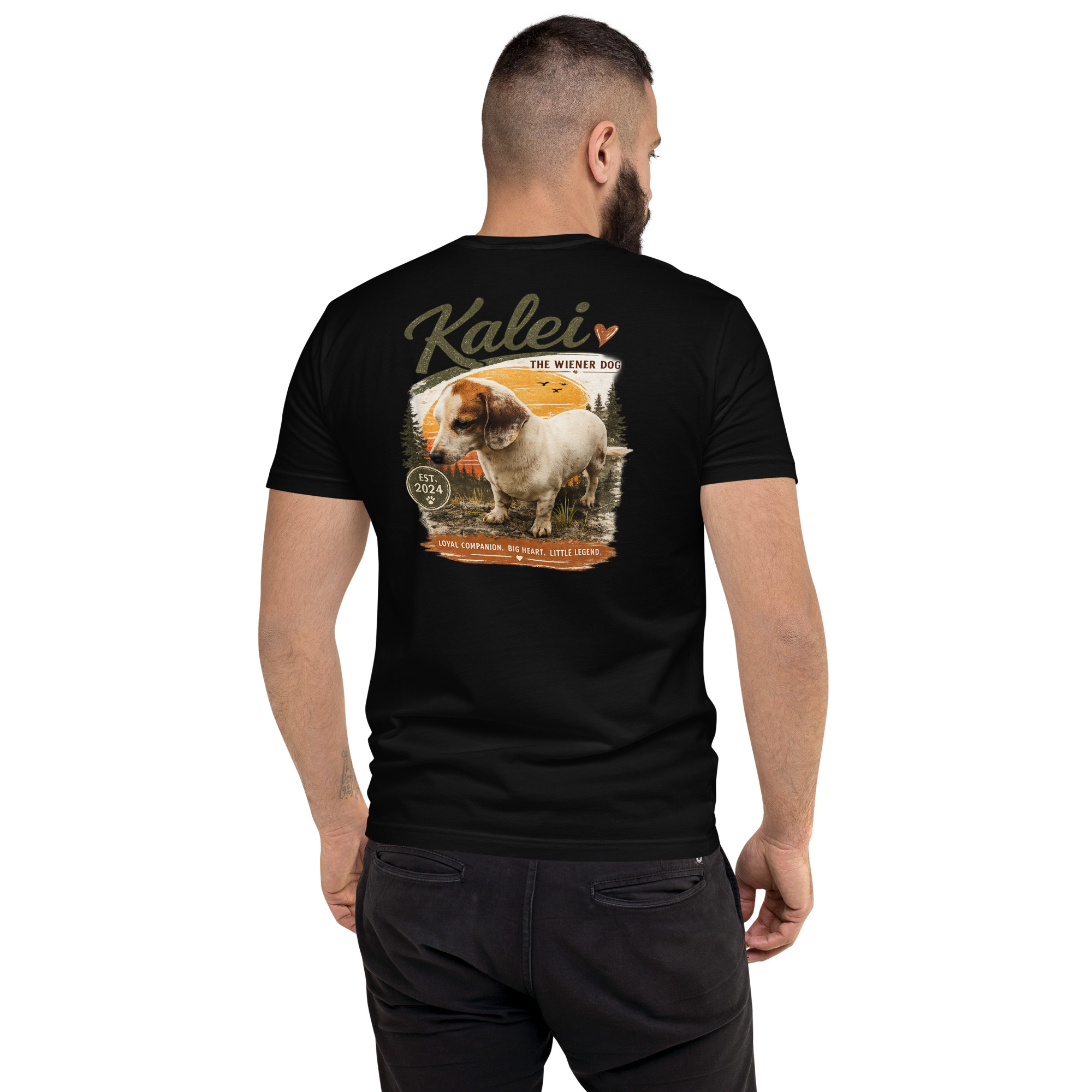 Kalei The Wiener Dog Short Sleeve T-Shirt | Soft Lightweight Fitted Tee - Image 13