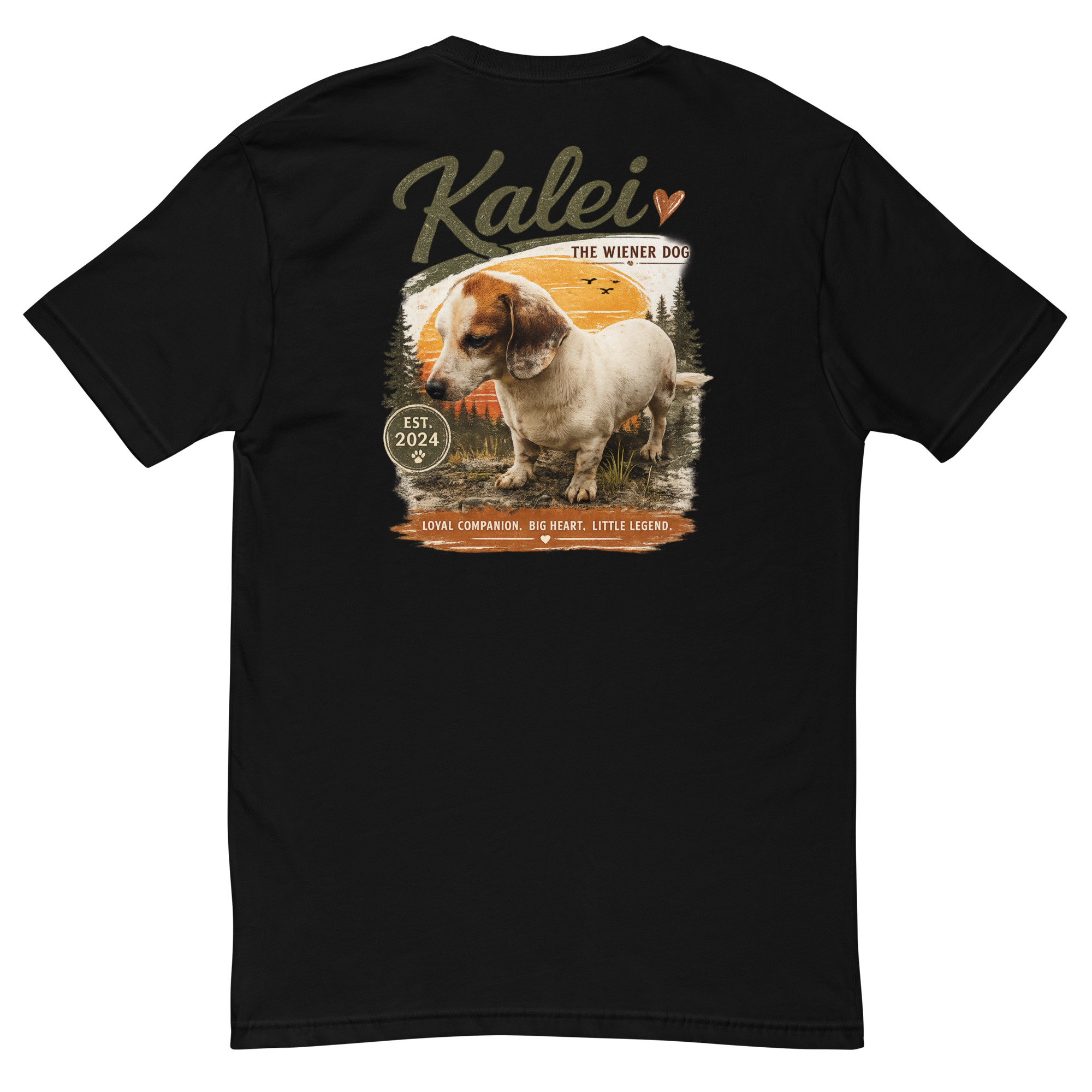 Kalei The Wiener Dog Short Sleeve T-Shirt | Soft Lightweight Fitted Tee - Image 5