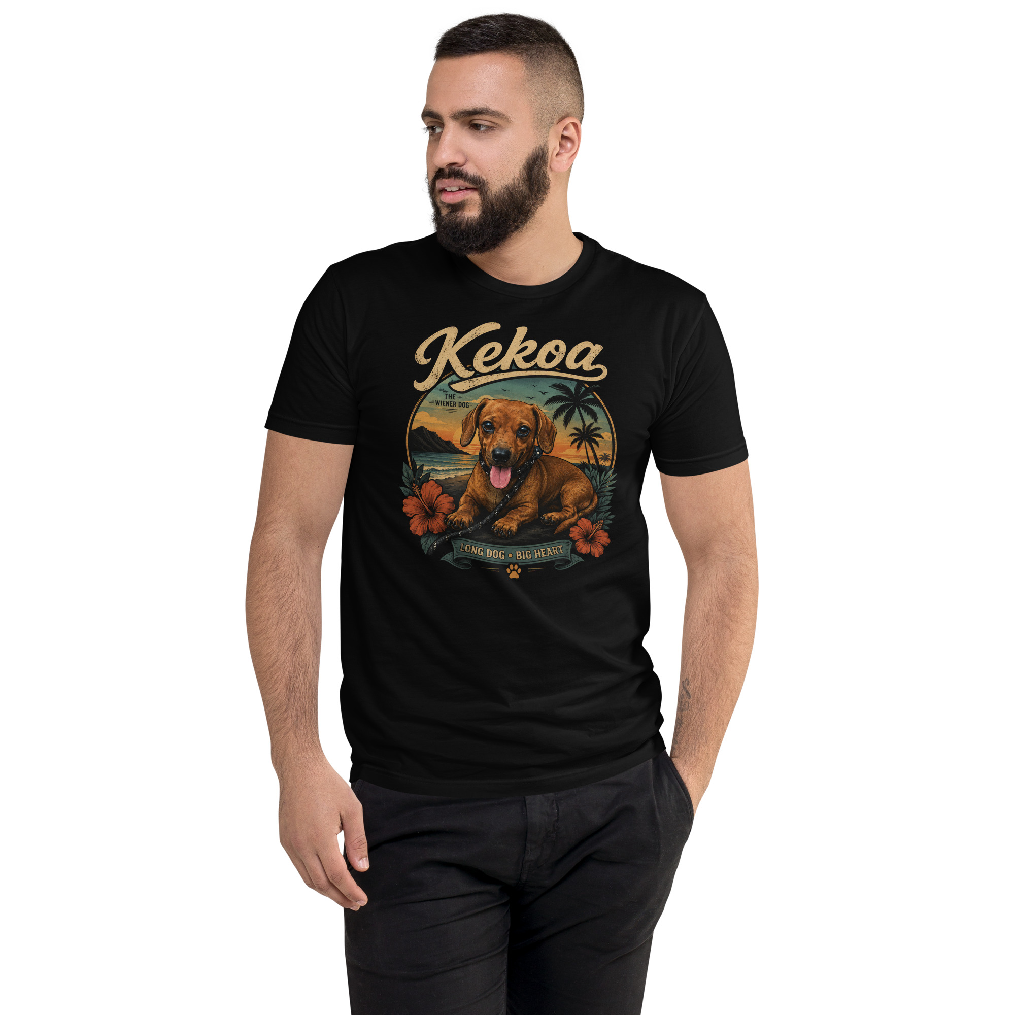 Men’s Kekoa The Wiener Dog Short Sleeve T-Shirt | Soft Cotton Tee - Image 13