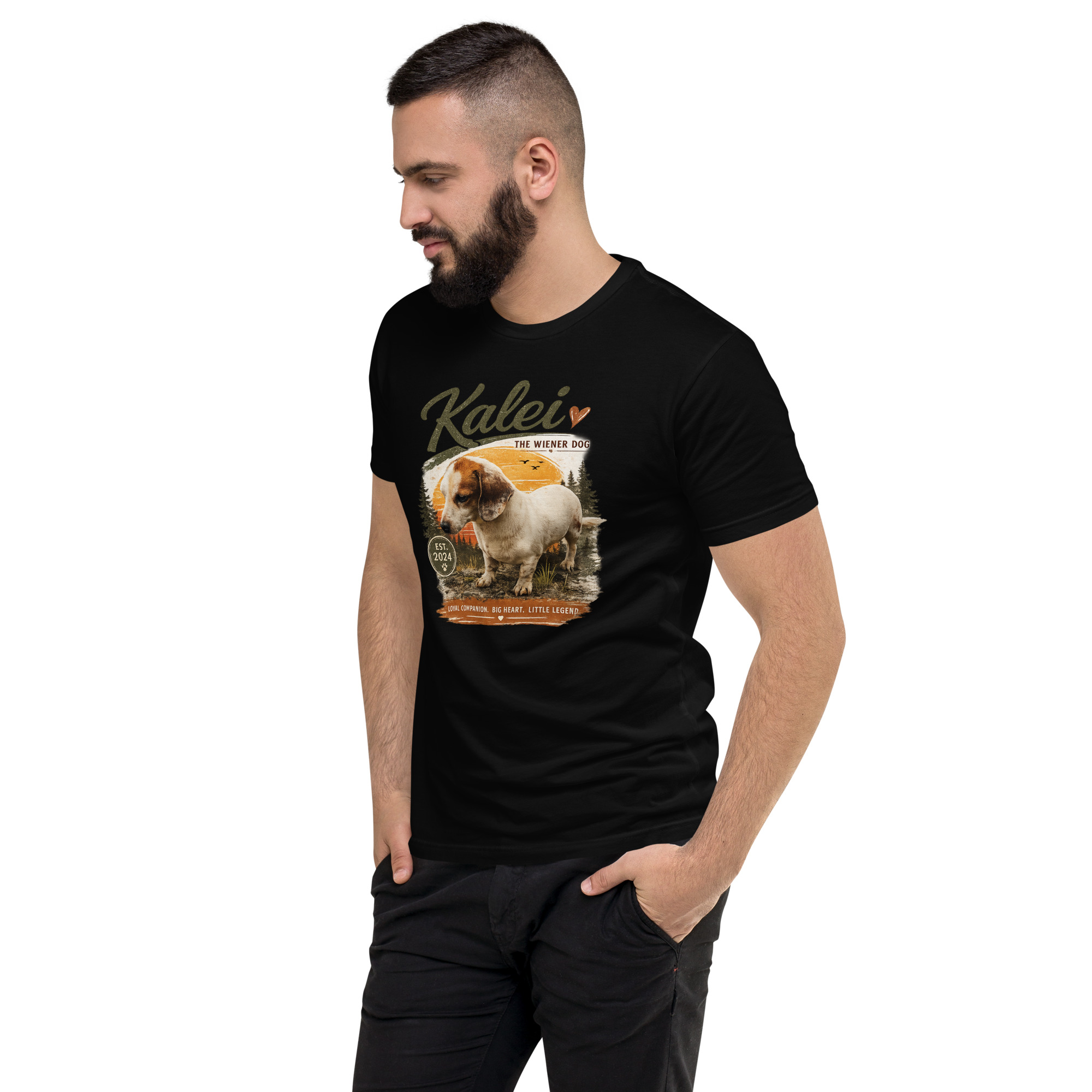 Kalei The Wiener Dog Short Sleeve T-Shirt | Soft Lightweight Fitted Tee - Image 17