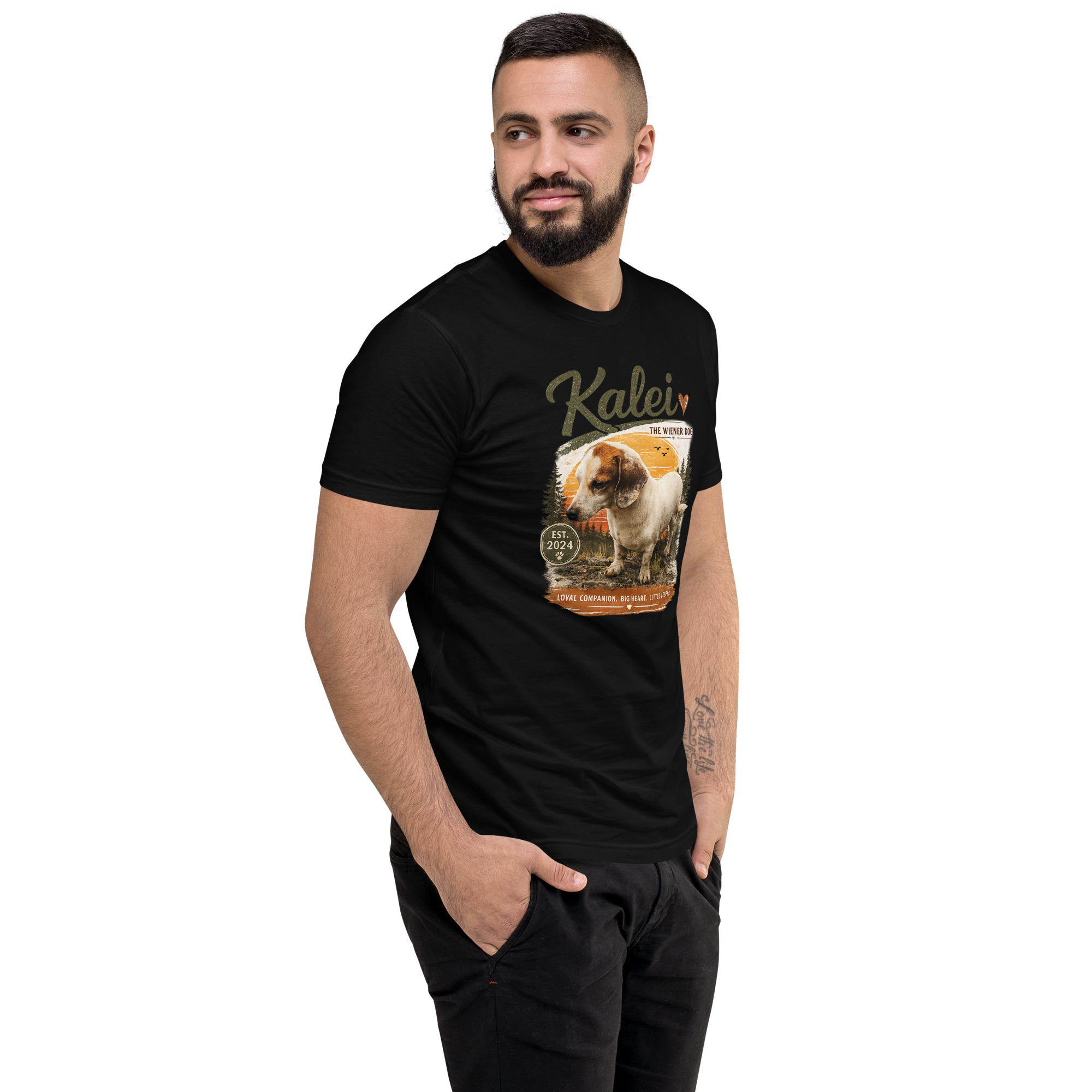 Kalei The Wiener Dog Short Sleeve T-Shirt | Soft Lightweight Fitted Tee - Image 25