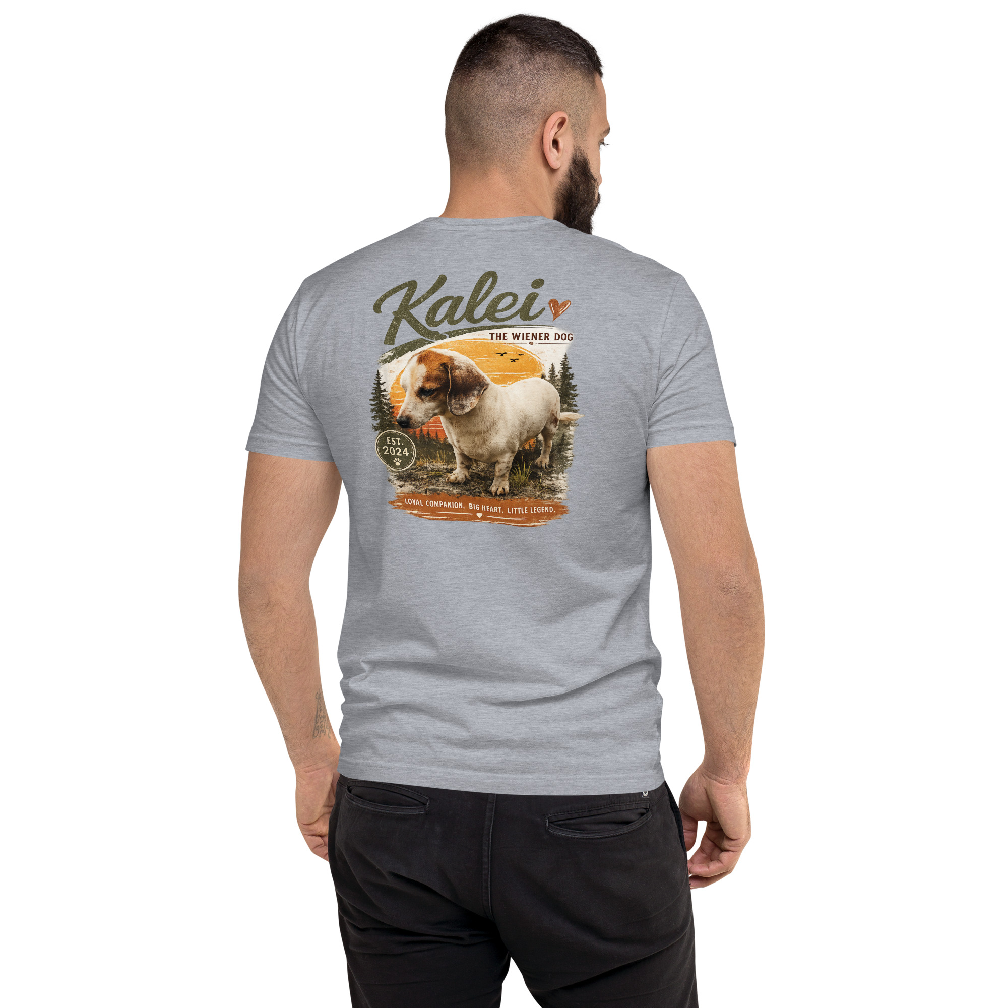 Kalei The Wiener Dog Short Sleeve T-Shirt | Soft Lightweight Fitted Tee - Image 15