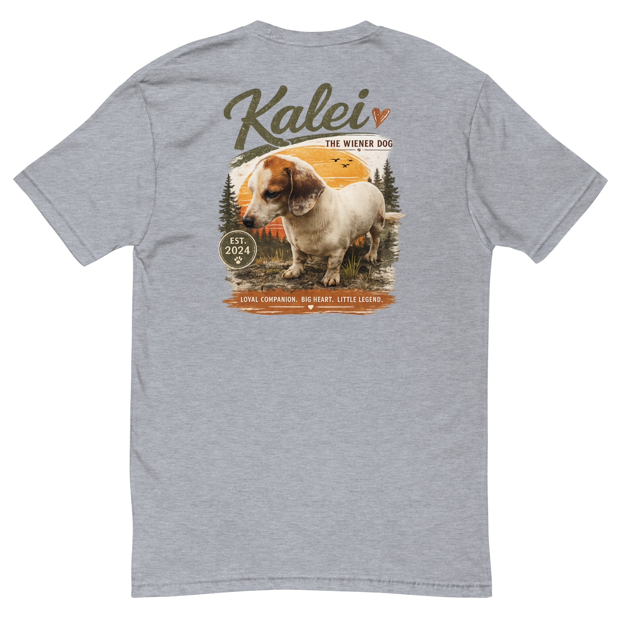 Kalei The Wiener Dog Short Sleeve T-Shirt | Soft Lightweight Fitted Tee - Image 7