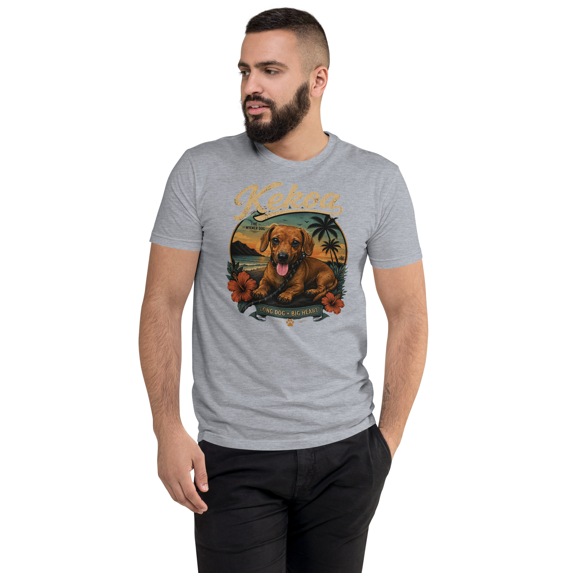 Men’s Kekoa The Wiener Dog Short Sleeve T-Shirt | Soft Cotton Tee - Image 17