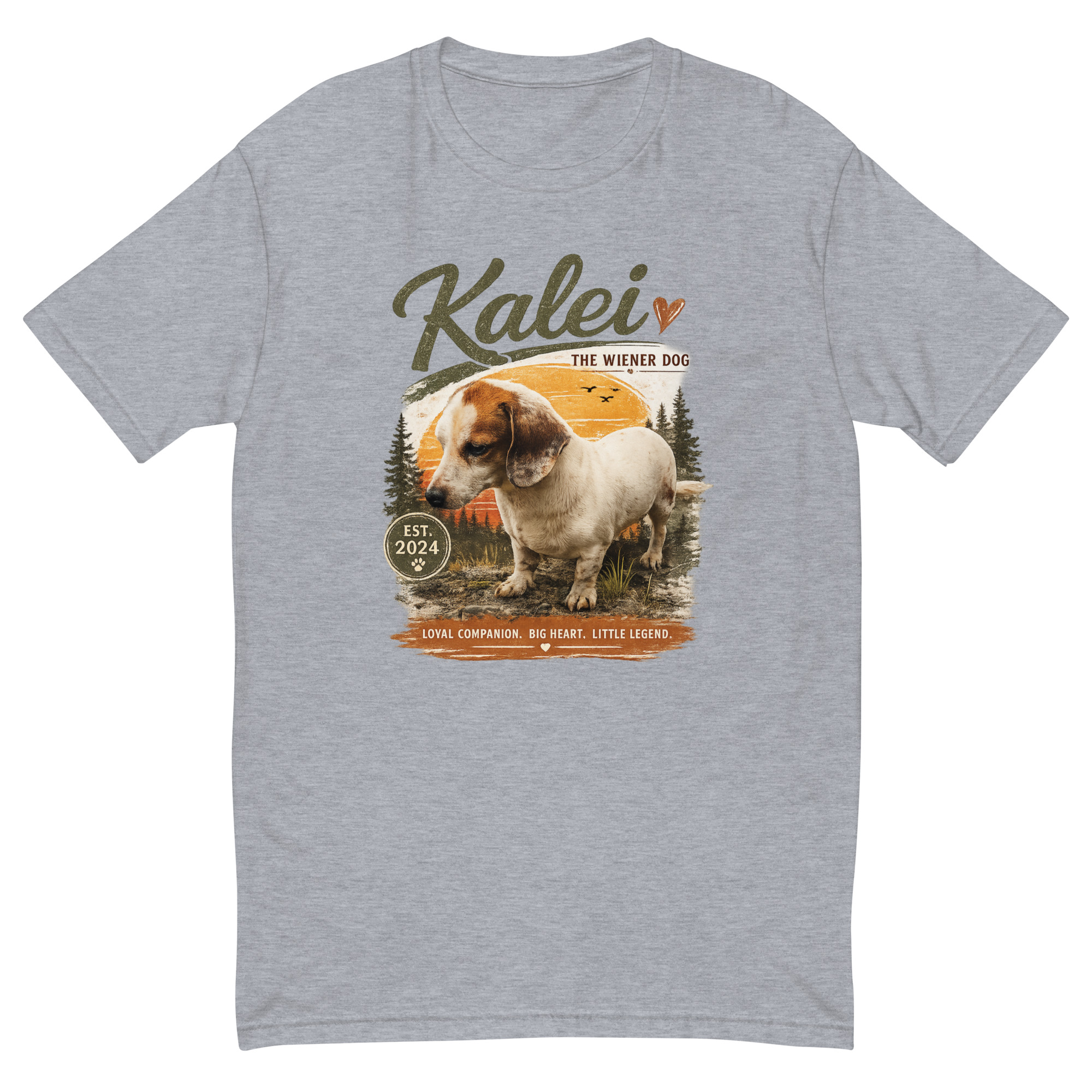 Kalei The Wiener Dog Short Sleeve T-Shirt | Soft Lightweight Fitted Tee - Image 3