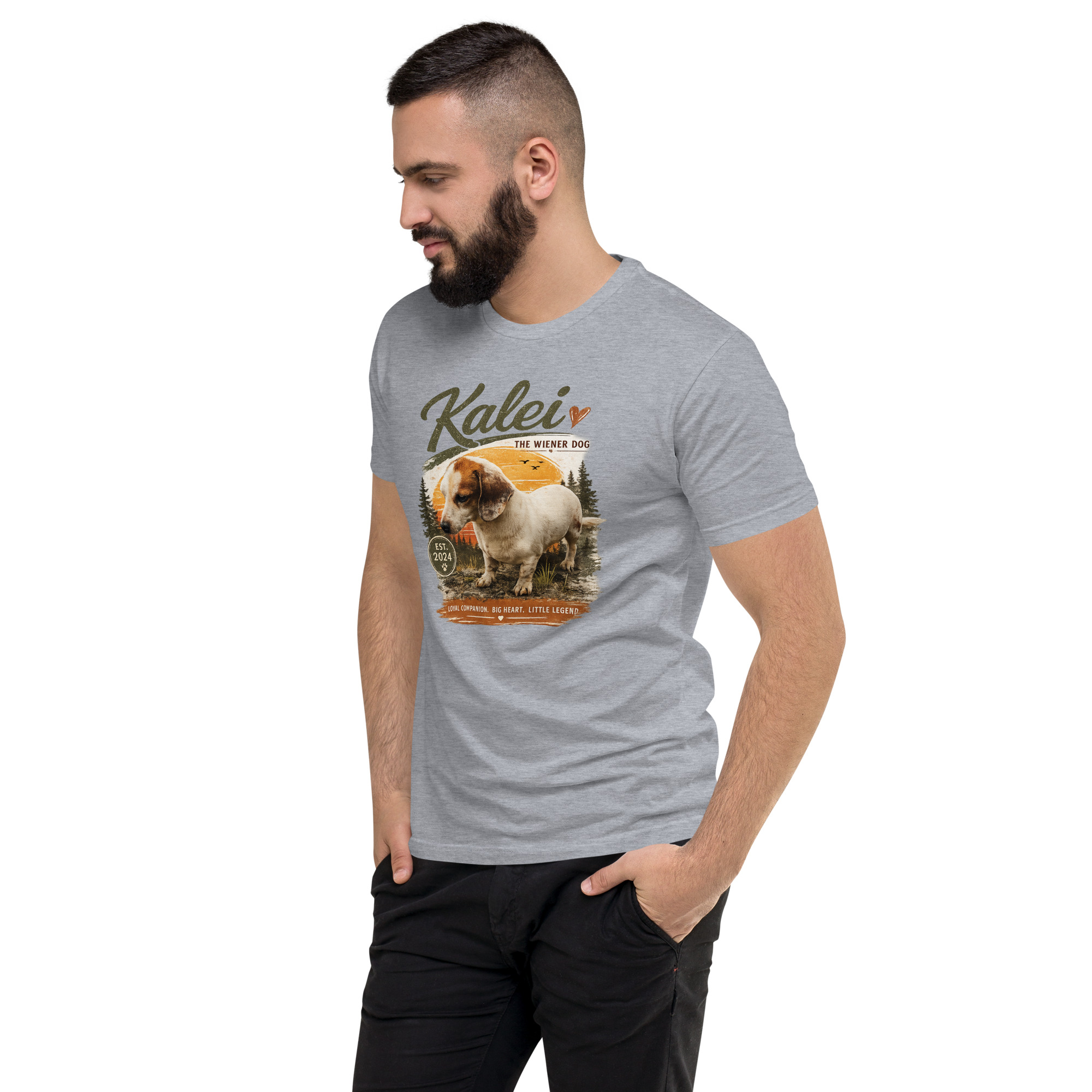Kalei The Wiener Dog Short Sleeve T-Shirt | Soft Lightweight Fitted Tee - Image 19