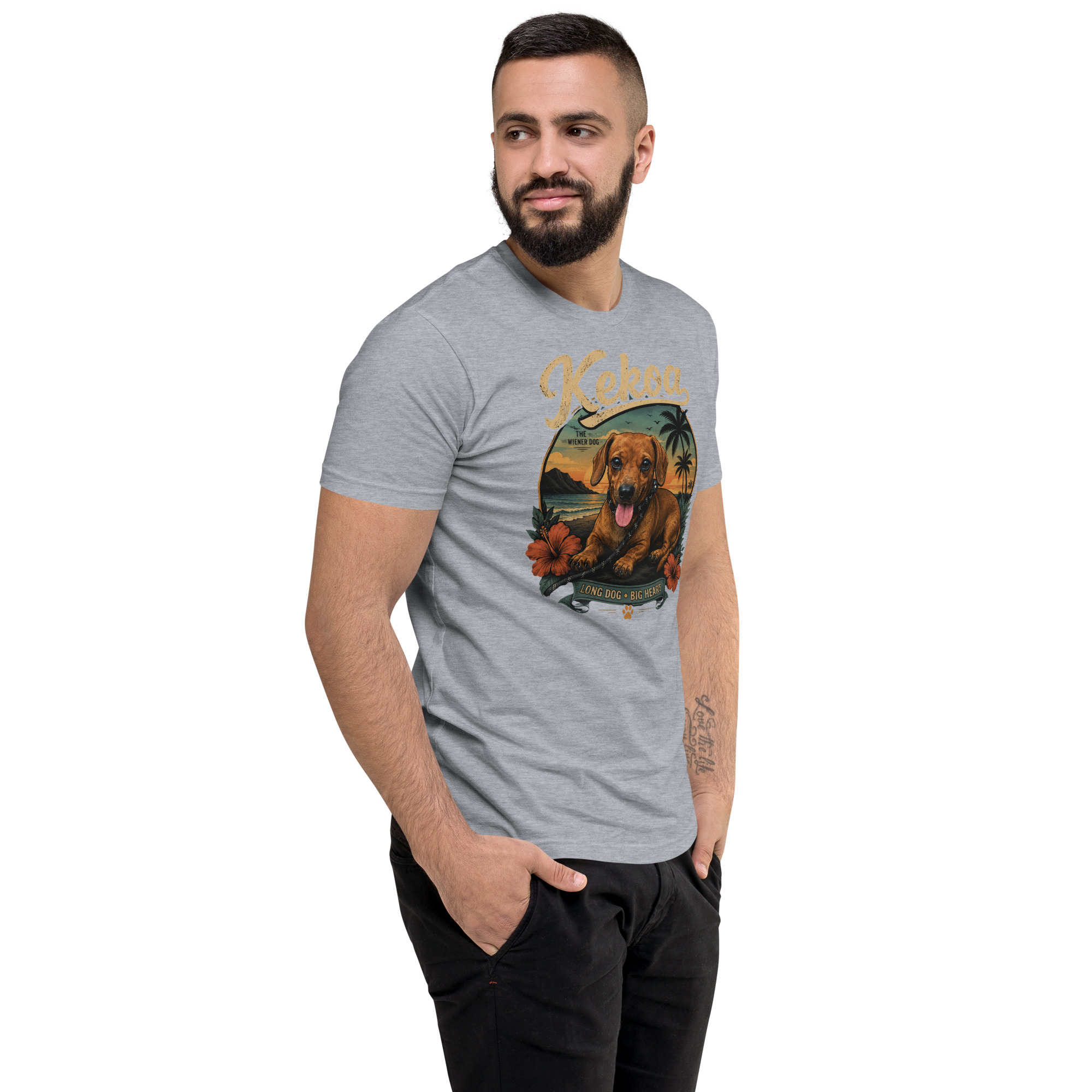 Men’s Kekoa The Wiener Dog Short Sleeve T-Shirt | Soft Cotton Tee - Image 41