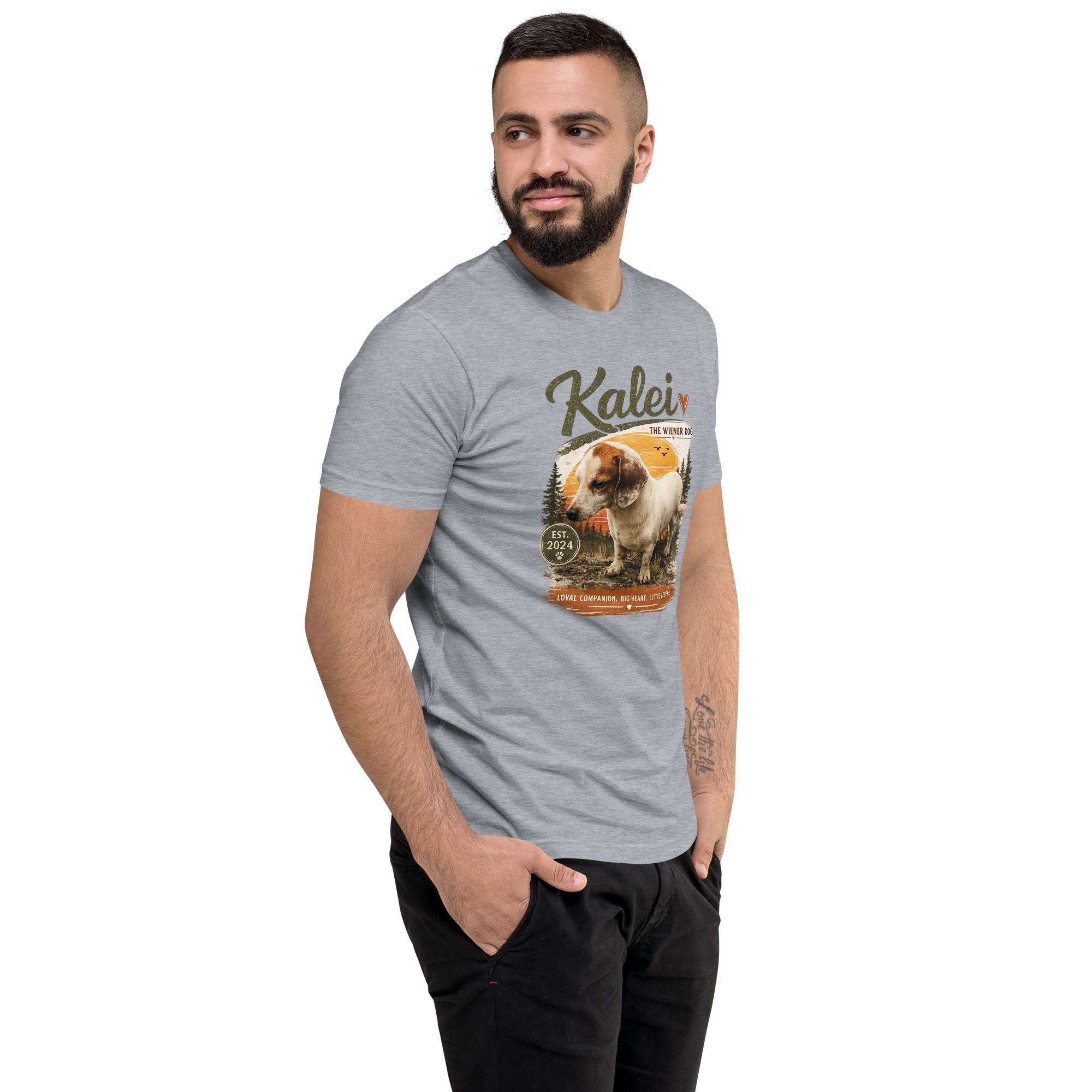 Kalei The Wiener Dog Short Sleeve T-Shirt | Soft Lightweight Fitted Tee - Image 27