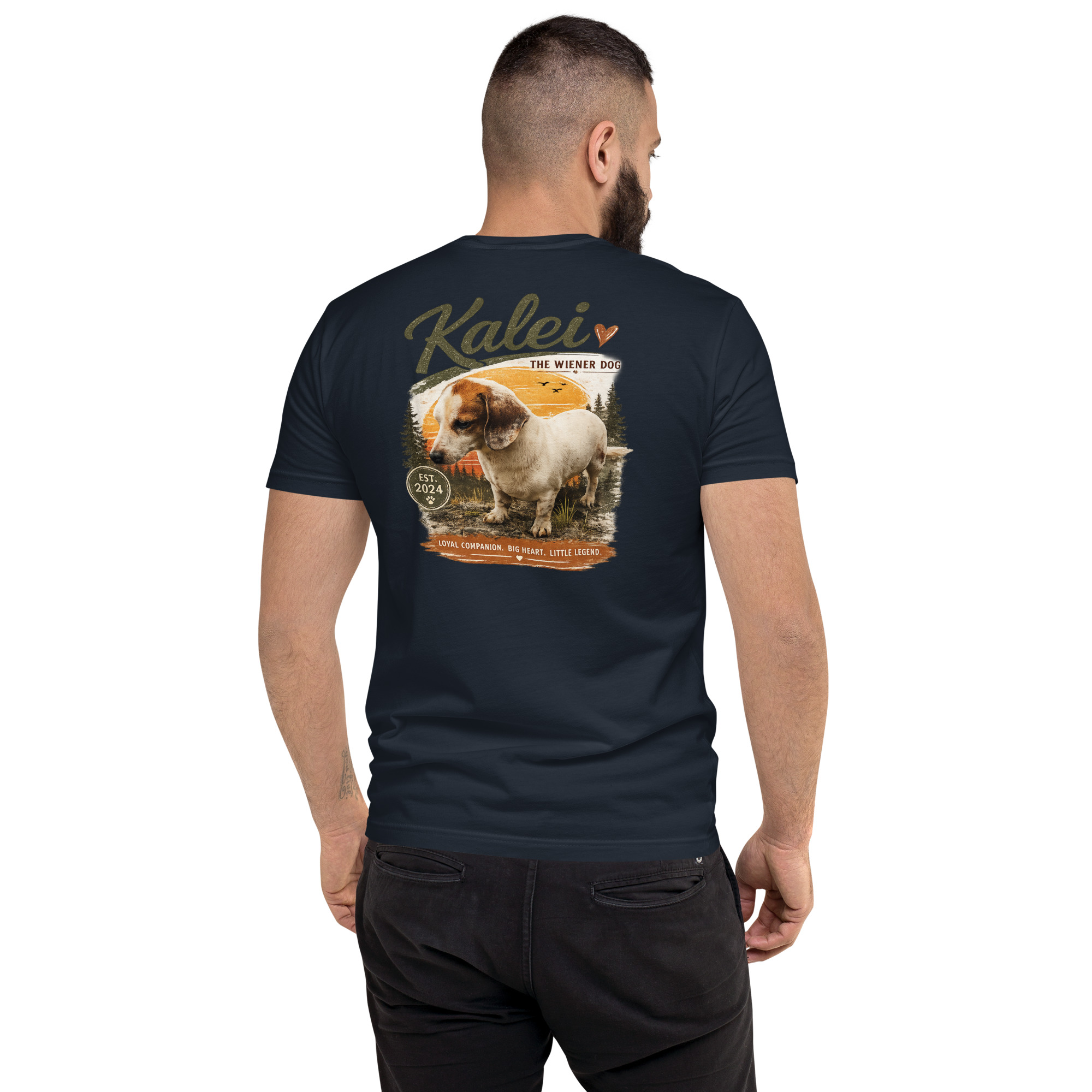 Kalei The Wiener Dog Short Sleeve T-Shirt | Soft Lightweight Fitted Tee - Image 14