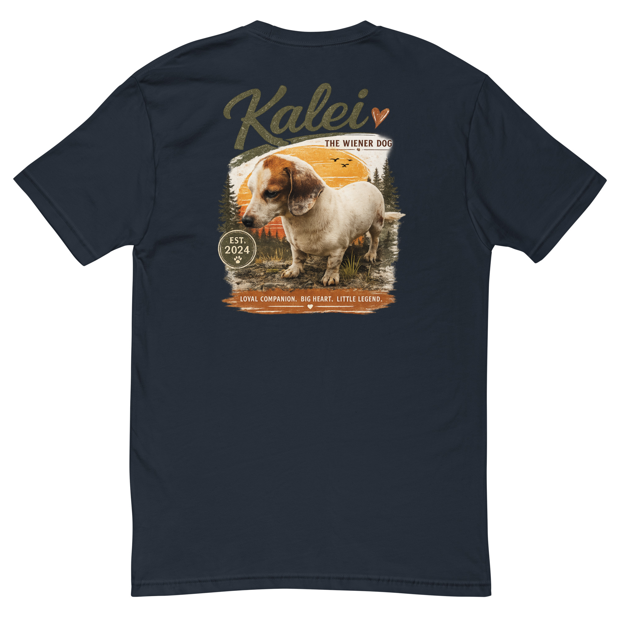 Kalei The Wiener Dog Short Sleeve T-Shirt | Soft Lightweight Fitted Tee - Image 6