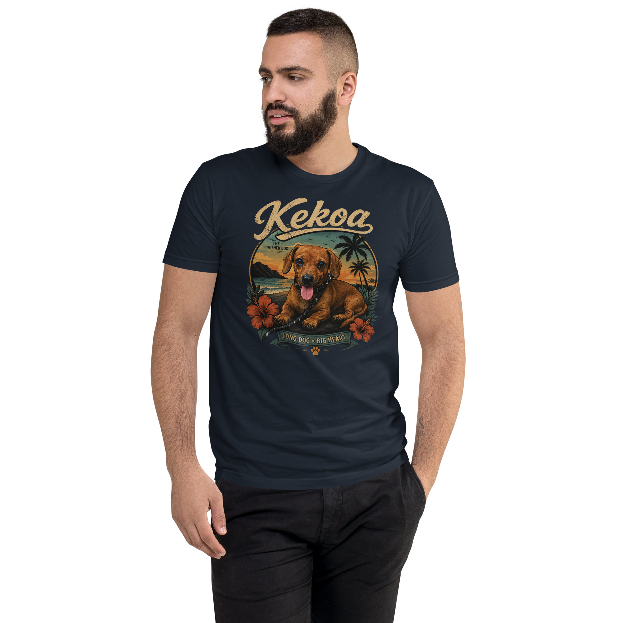 Men’s Kekoa The Wiener Dog Short Sleeve T-Shirt | Soft Cotton Tee - Image 14