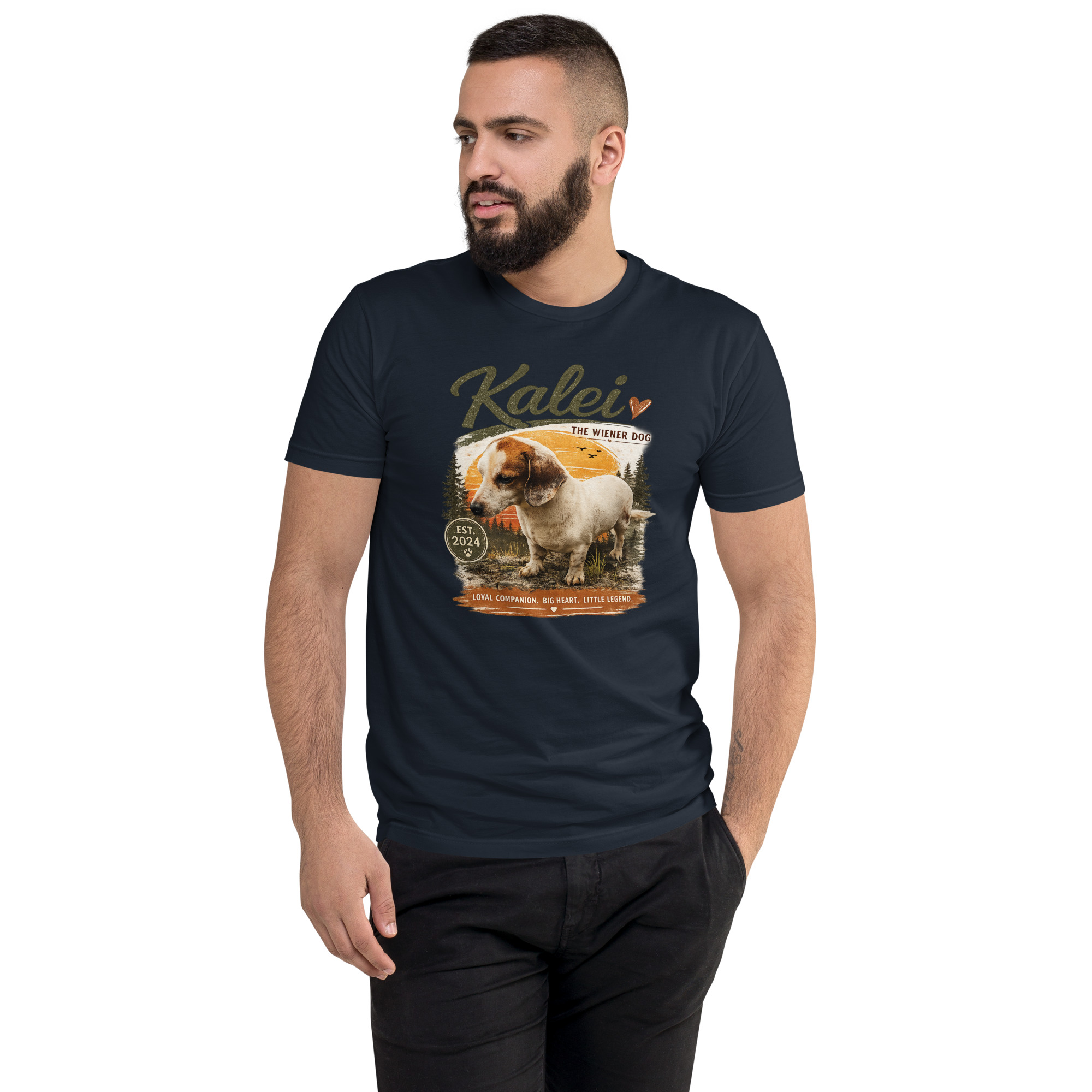 Kalei The Wiener Dog Short Sleeve T-Shirt | Soft Lightweight Fitted Tee - Image 10