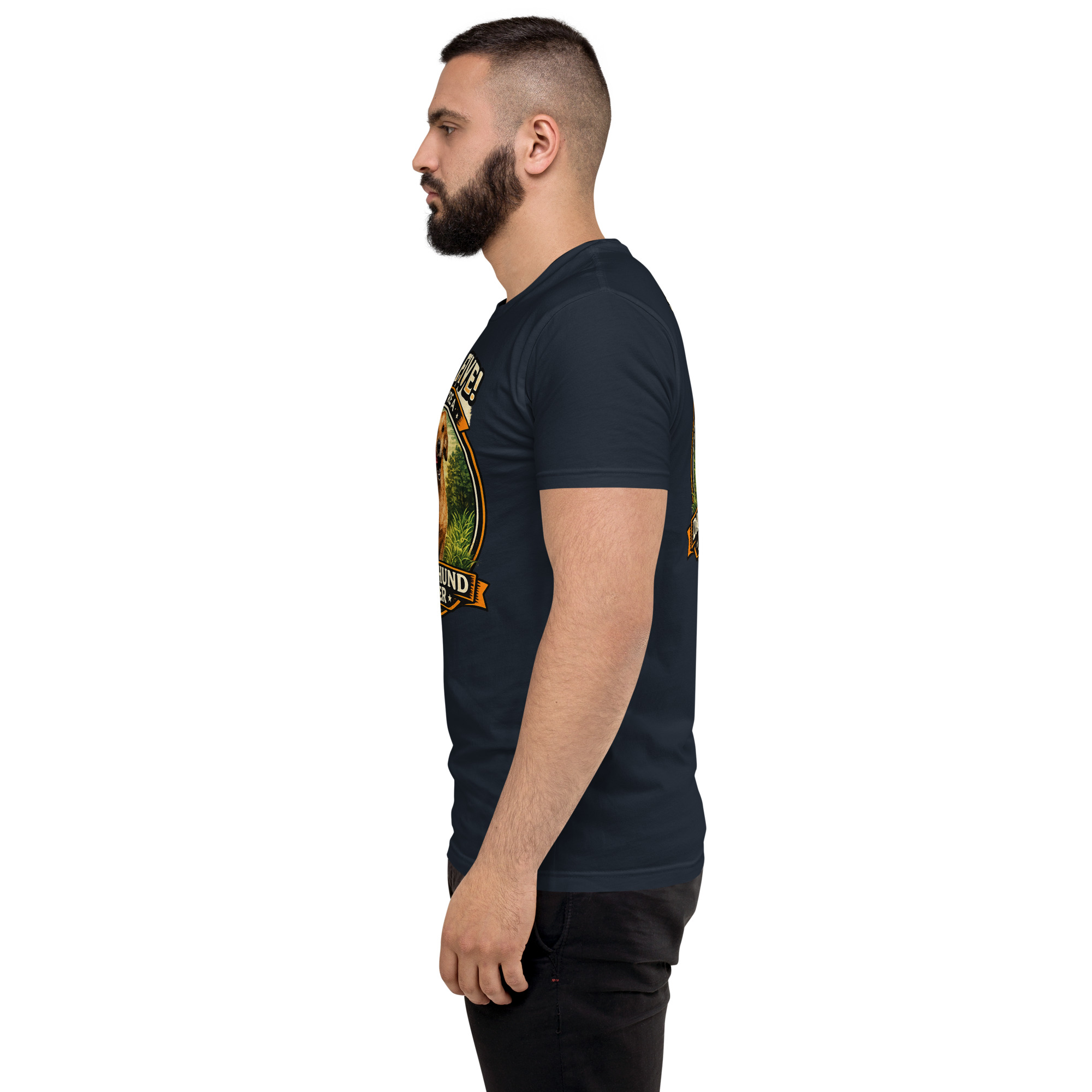 Men's High Five if You're a Dachshund Lover Short Sleeve T-shirt ft Makoa the Wiener Dog - Image 32
