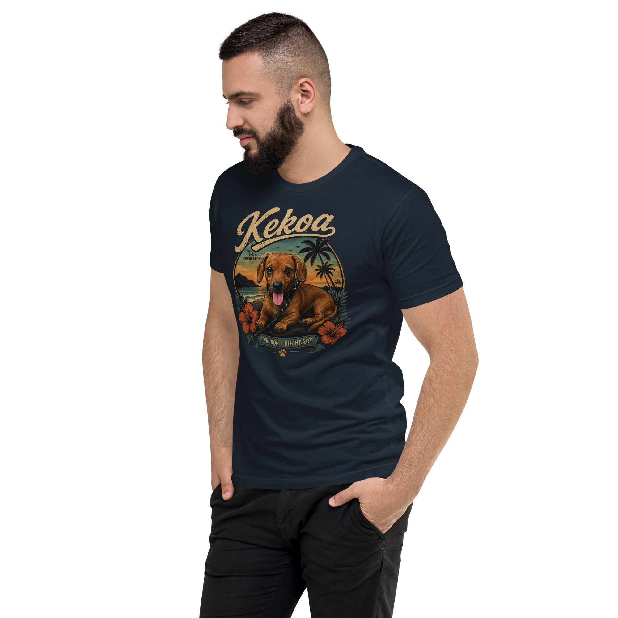 Men’s Kekoa The Wiener Dog Short Sleeve T-Shirt | Soft Cotton Tee - Image 26