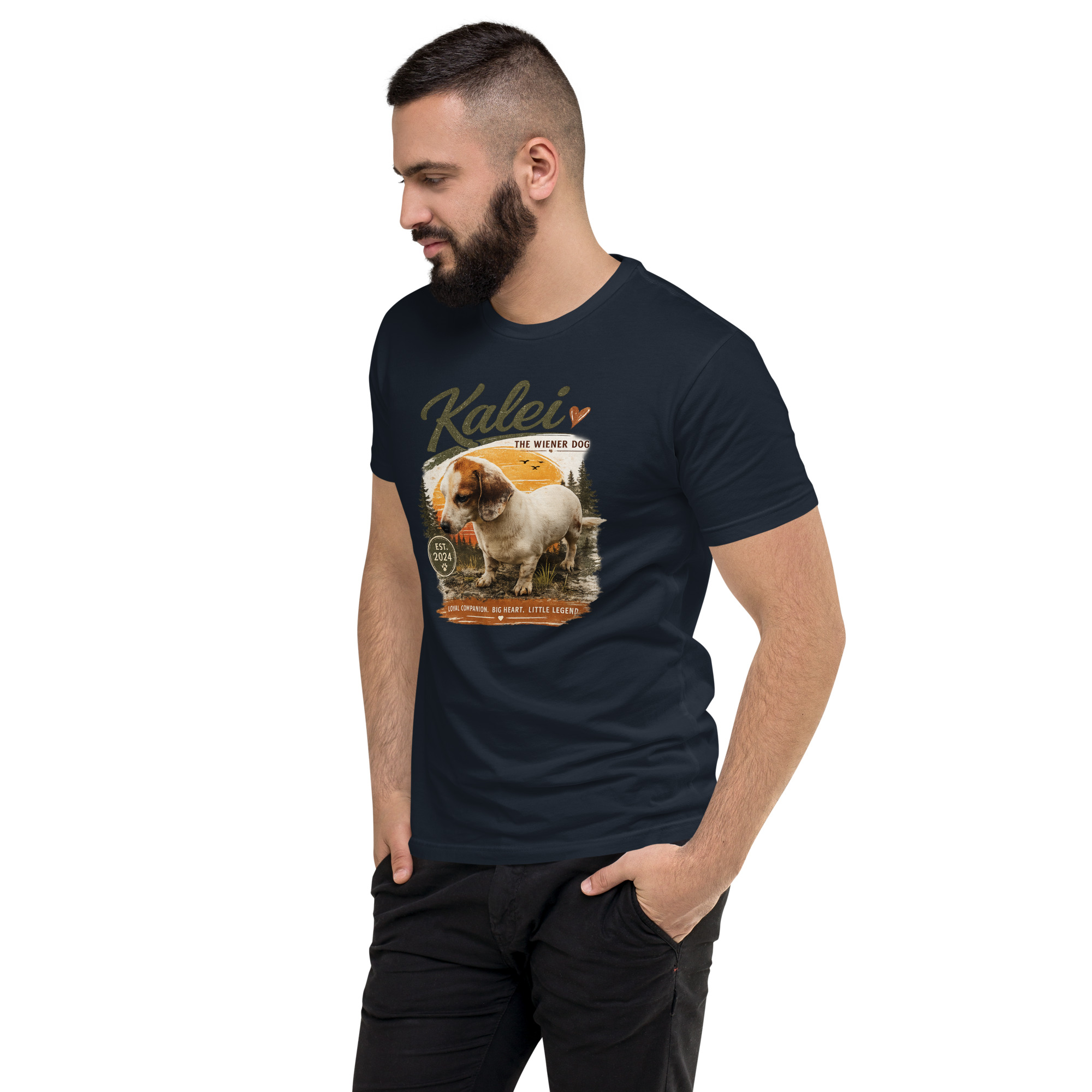Kalei The Wiener Dog Short Sleeve T-Shirt | Soft Lightweight Fitted Tee - Image 18