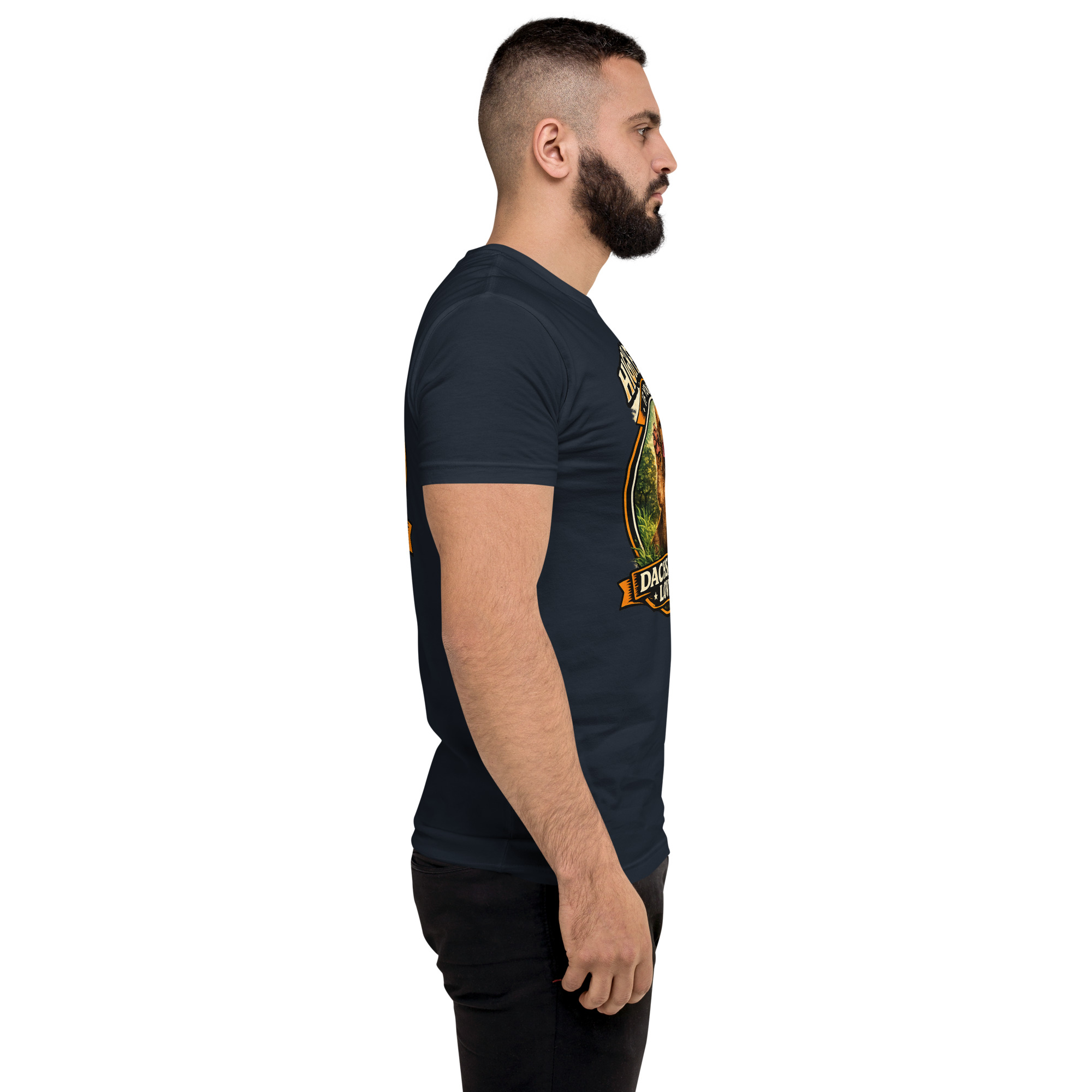 Men's High Five if You're a Dachshund Lover Short Sleeve T-shirt ft Makoa the Wiener Dog - Image 44