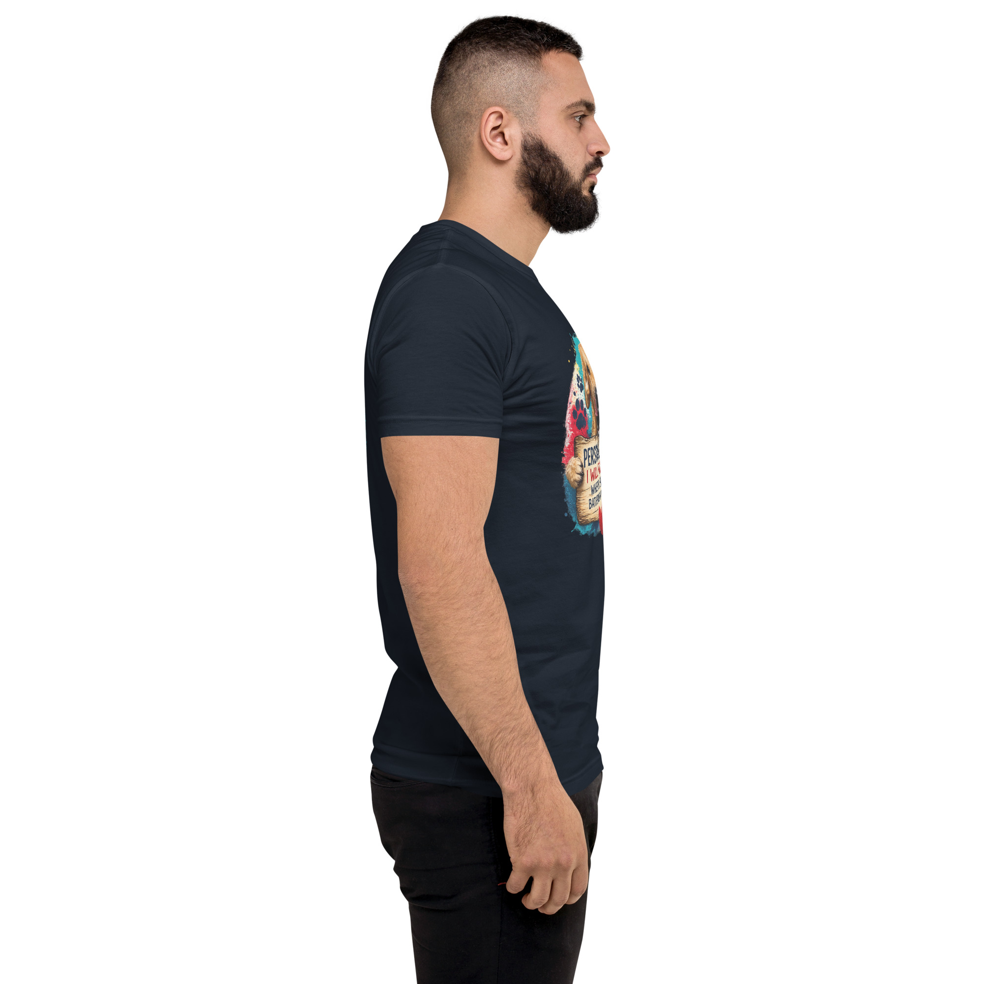Men's Personal Stalker Short Sleeve T-shirt ft Makoa the Wiener Dog - Image 44