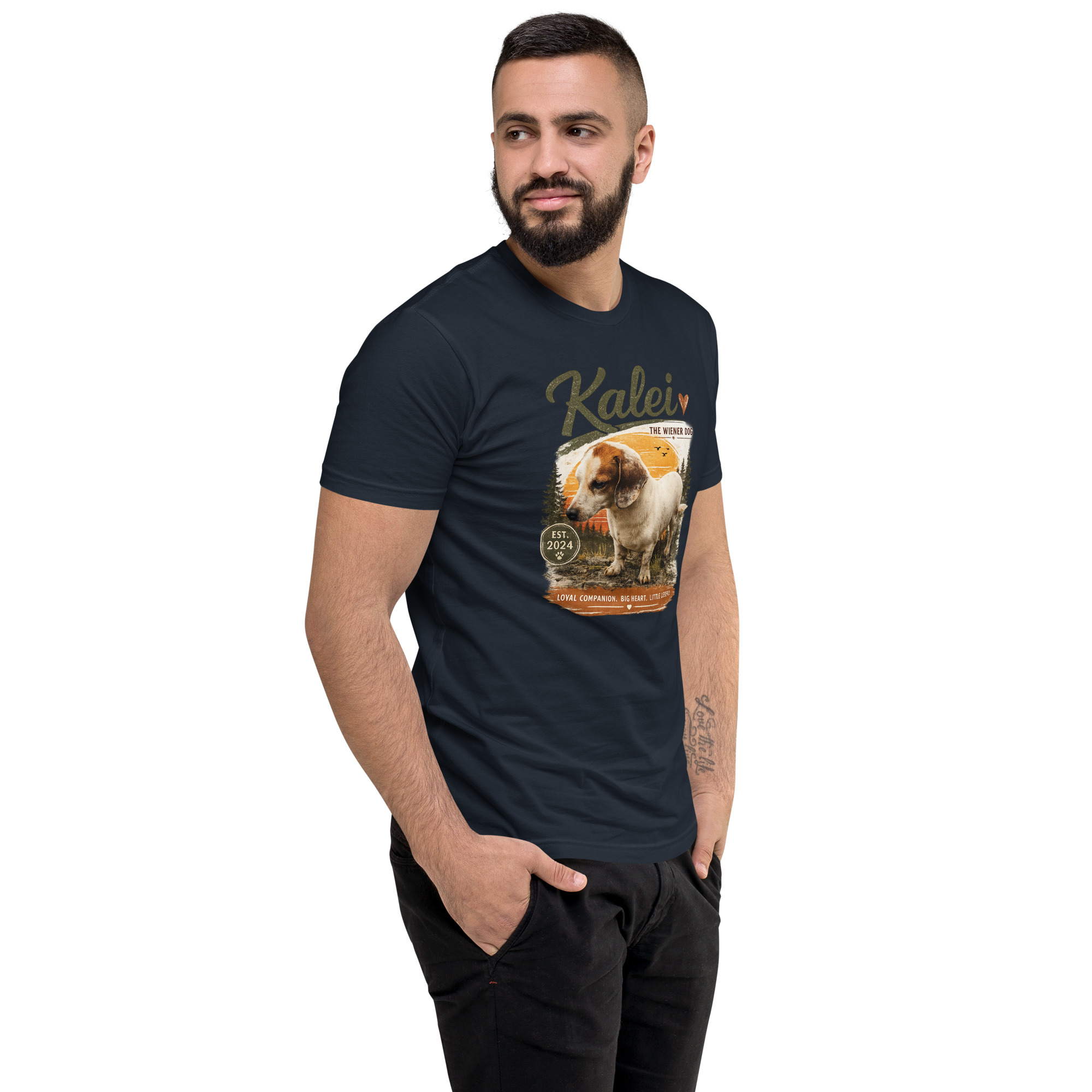 Kalei The Wiener Dog Short Sleeve T-Shirt | Soft Lightweight Fitted Tee - Image 26