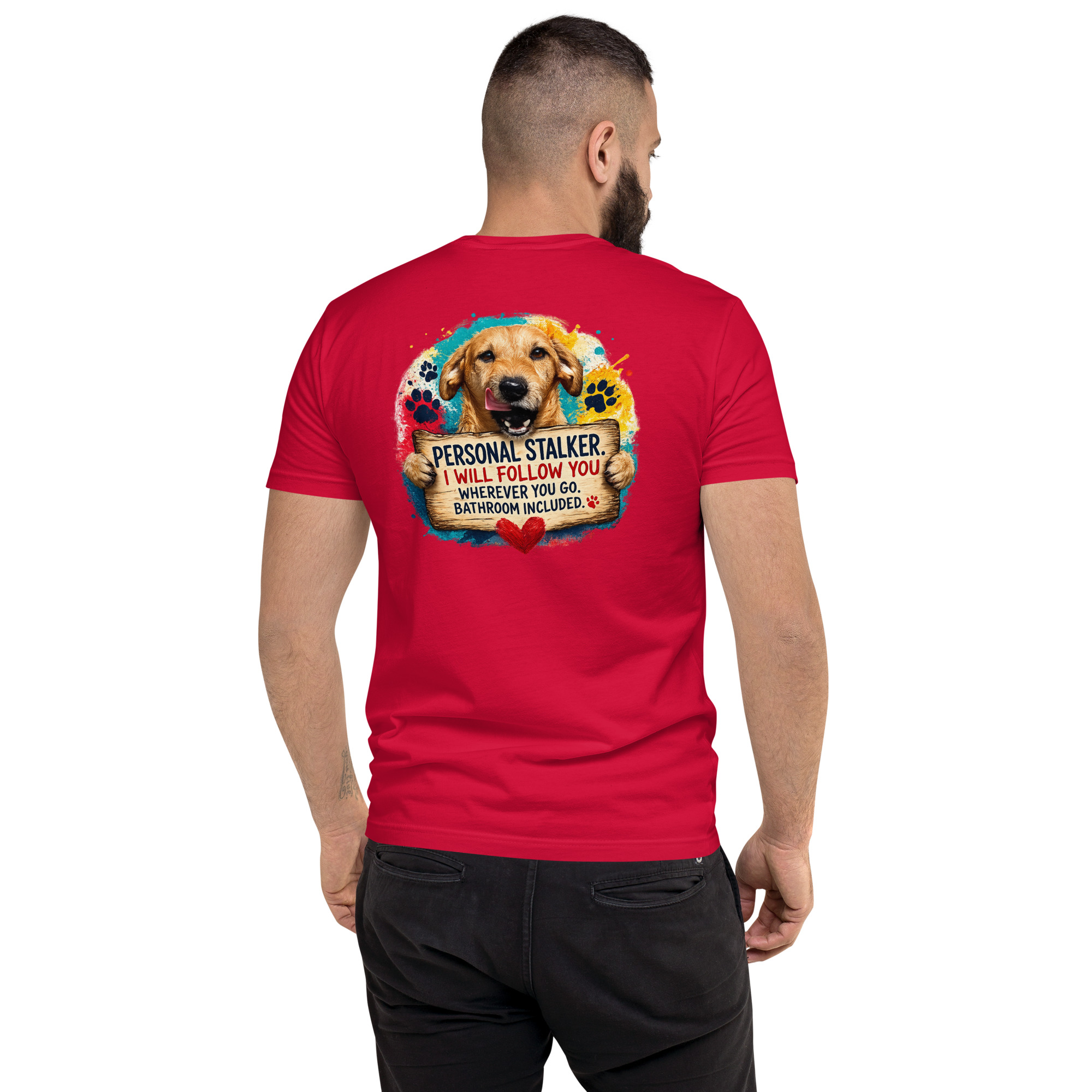 Men's Personal Stalker Short Sleeve T-shirt ft Makoa the Wiener Dog - Image 21