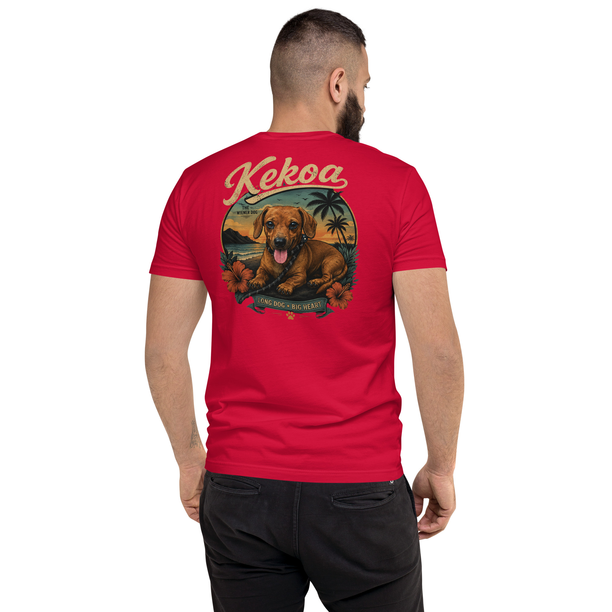 Men’s Kekoa The Wiener Dog Short Sleeve T-Shirt | Soft Cotton Tee - Image 21