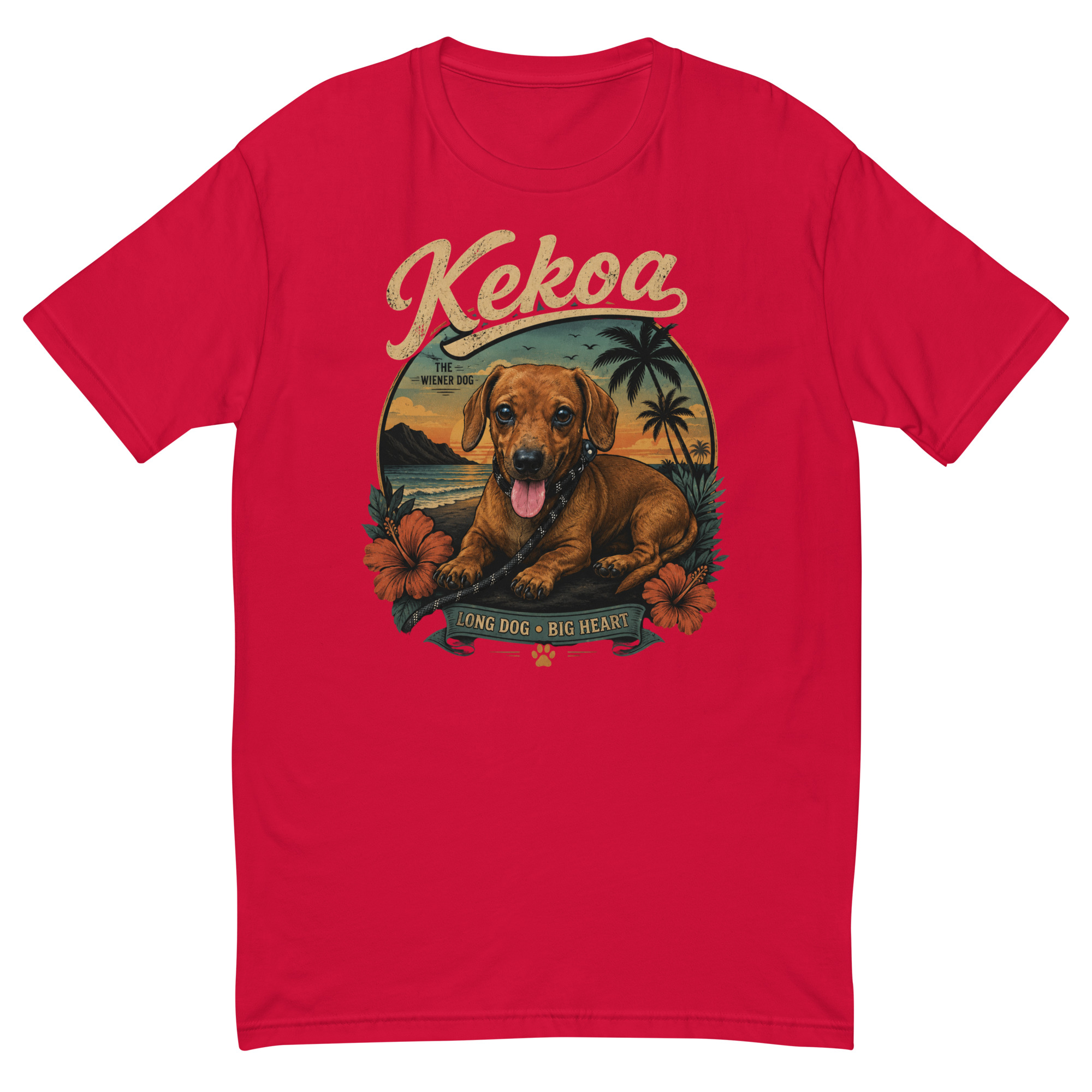 Men’s Kekoa The Wiener Dog Short Sleeve T-Shirt | Soft Cotton Tee - Image 3