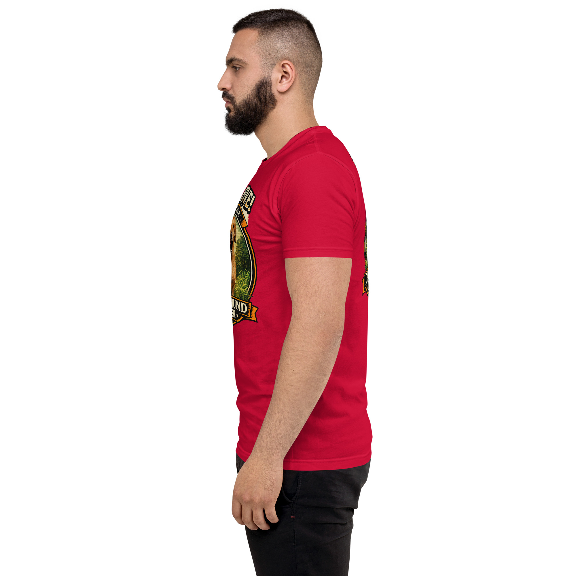 Men's High Five if You're a Dachshund Lover Short Sleeve T-shirt ft Makoa the Wiener Dog - Image 33