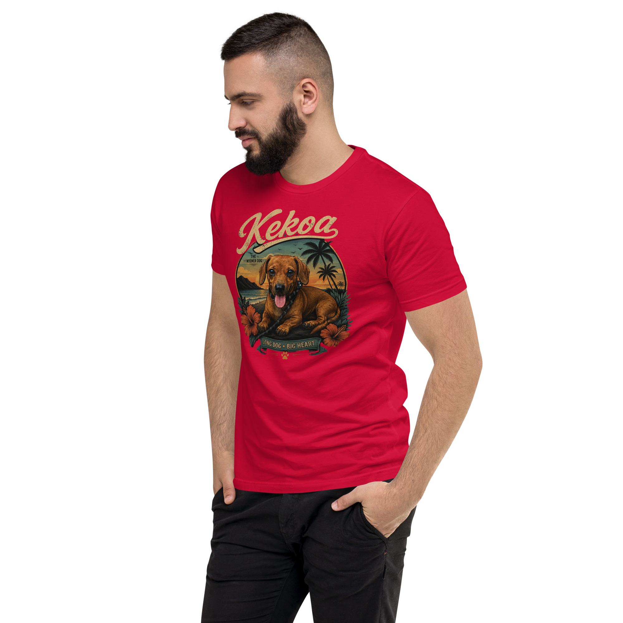 Men’s Kekoa The Wiener Dog Short Sleeve T-Shirt | Soft Cotton Tee - Image 27