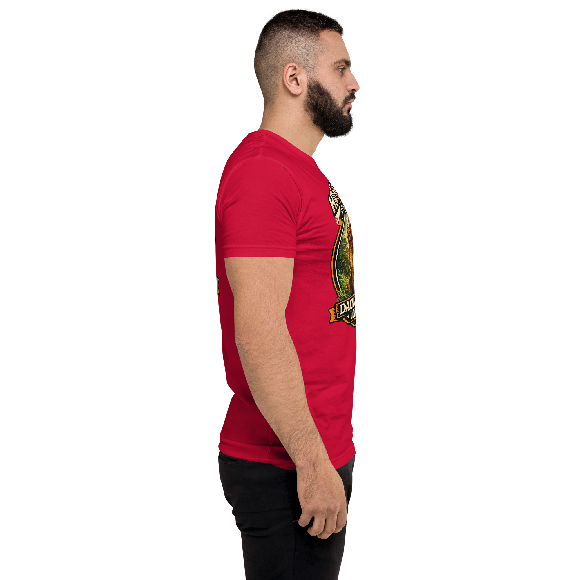 Men's High Five if You're a Dachshund Lover Short Sleeve T-shirt ft Makoa the Wiener Dog - Image 45