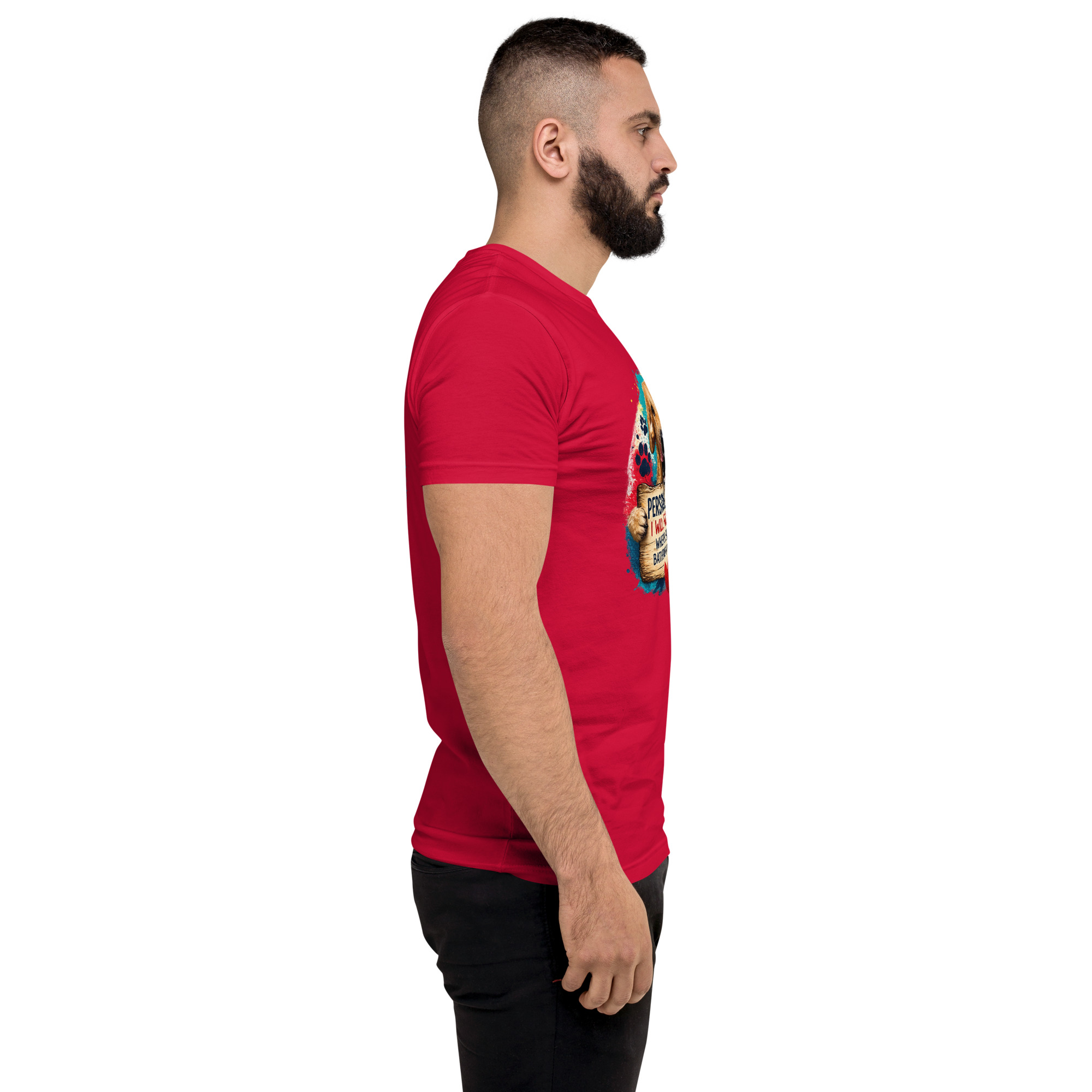 Men's Personal Stalker Short Sleeve T-shirt ft Makoa the Wiener Dog - Image 45