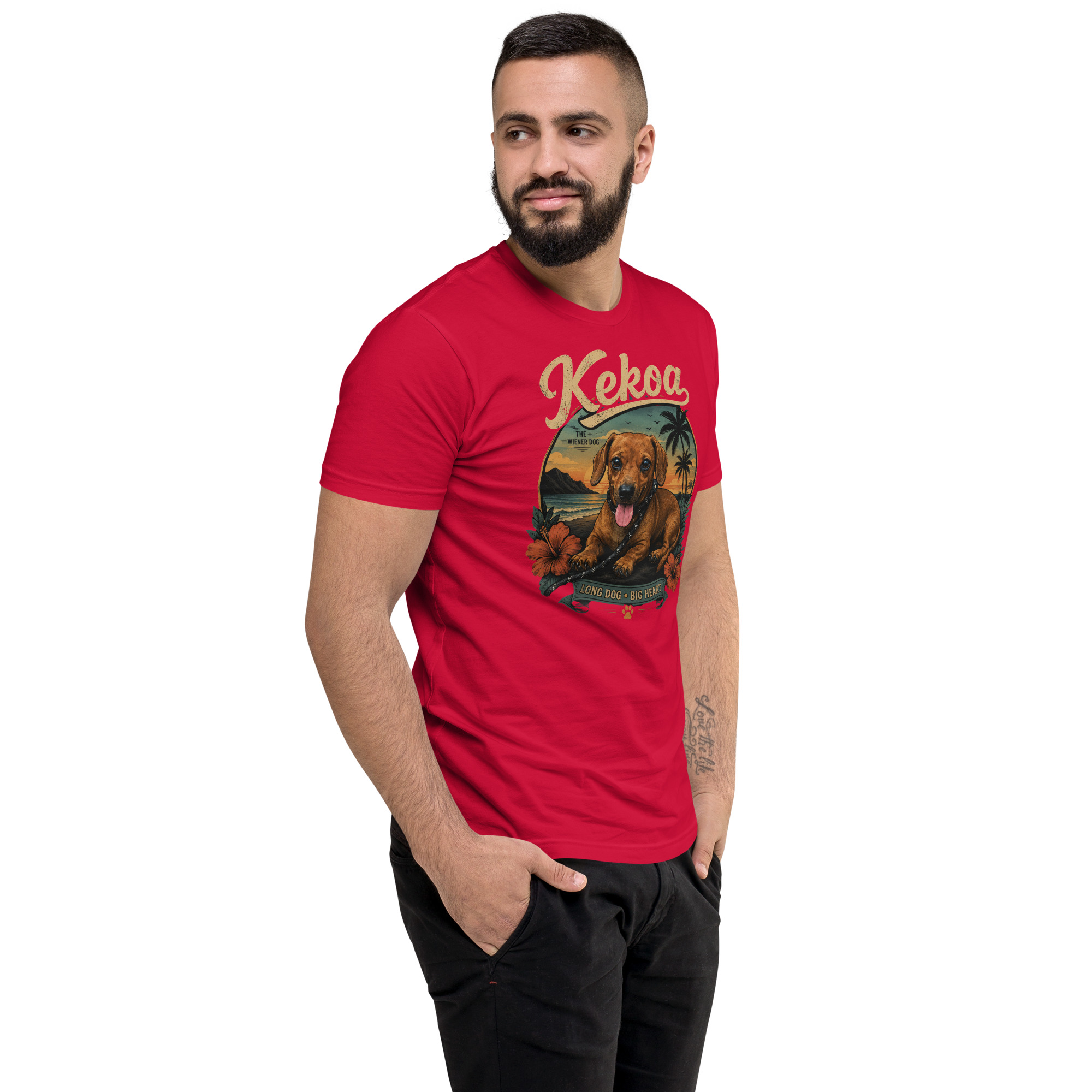 Men’s Kekoa The Wiener Dog Short Sleeve T-Shirt | Soft Cotton Tee - Image 39