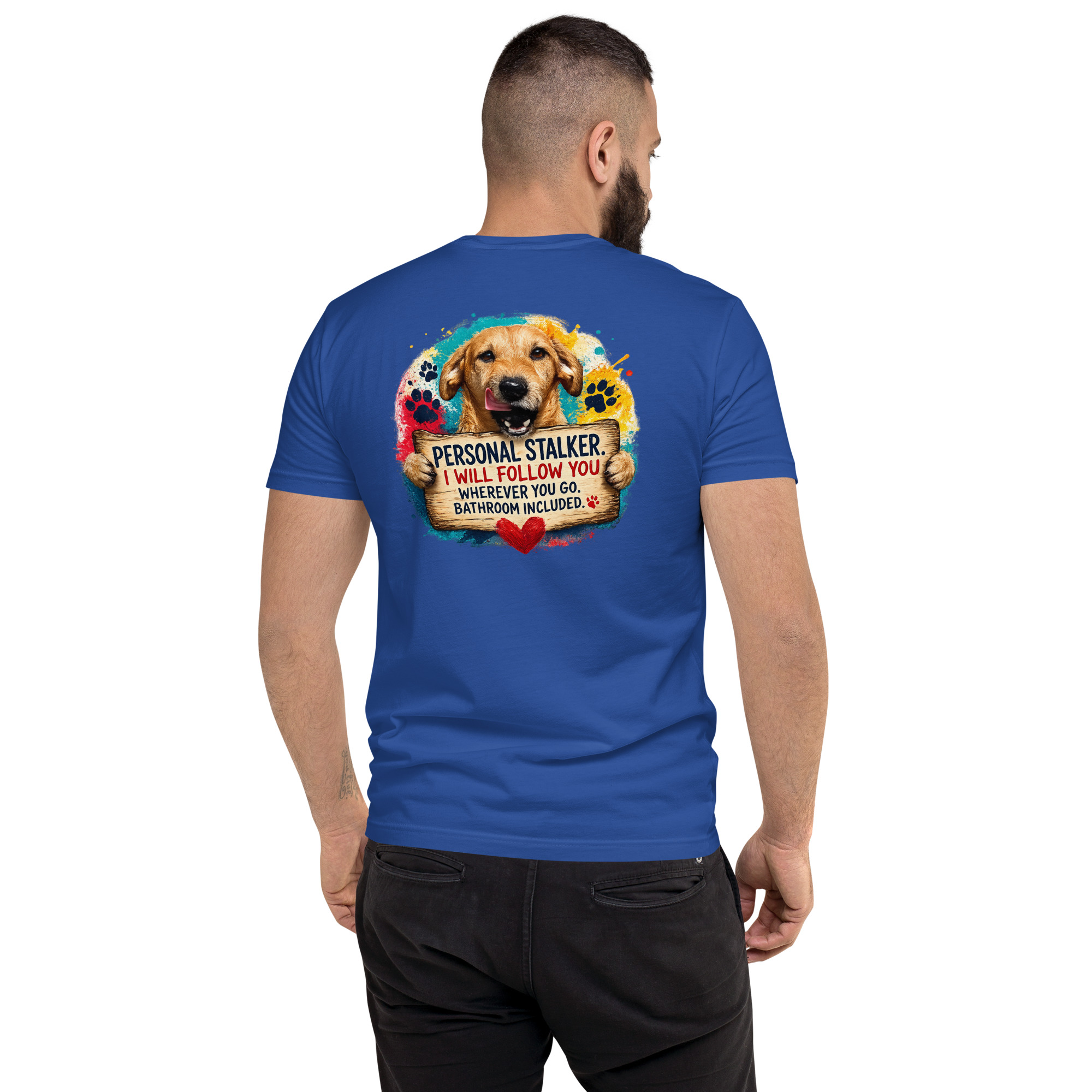 Men's Personal Stalker Short Sleeve T-shirt ft Makoa the Wiener Dog - Image 22