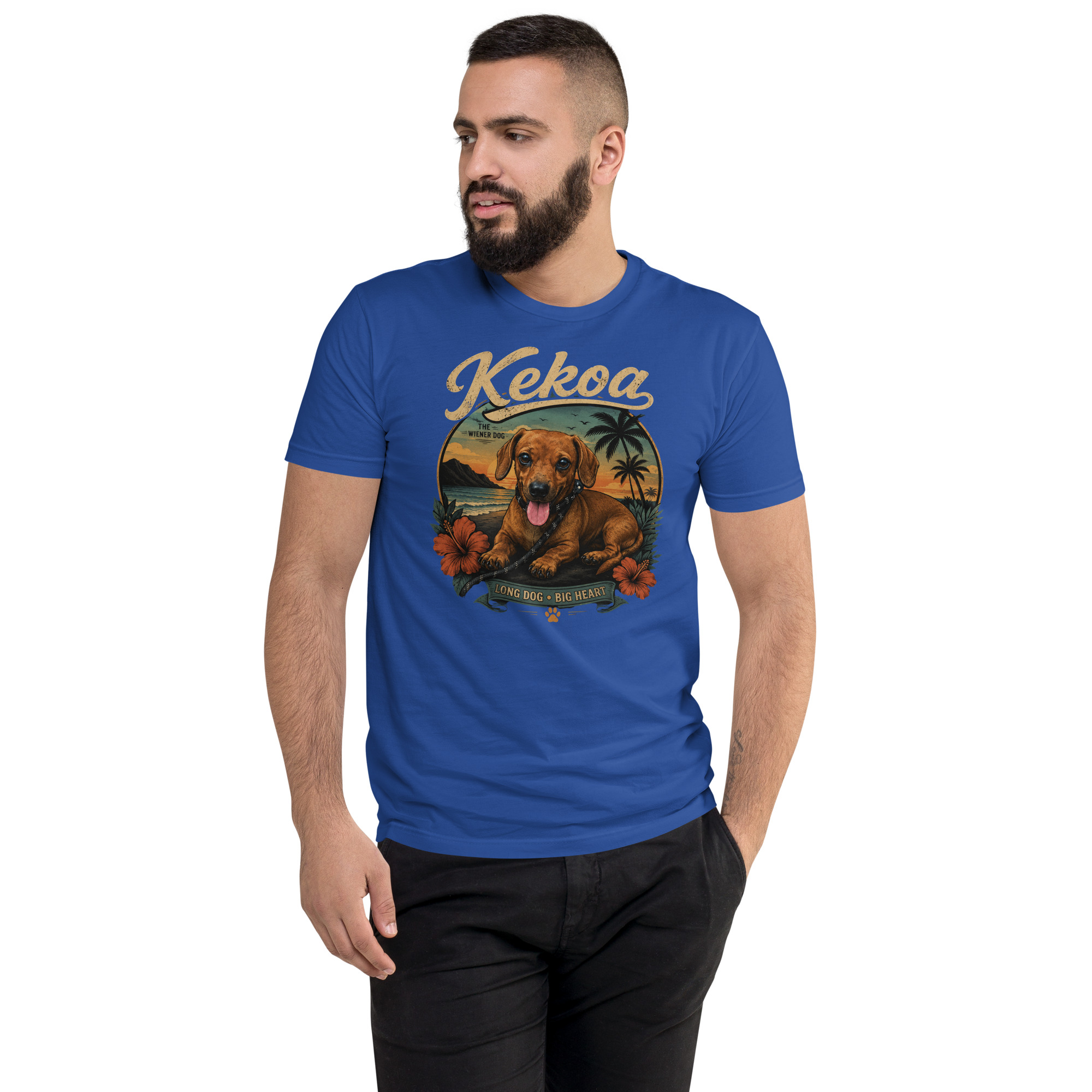 Men’s Kekoa The Wiener Dog Short Sleeve T-Shirt | Soft Cotton Tee - Image 16