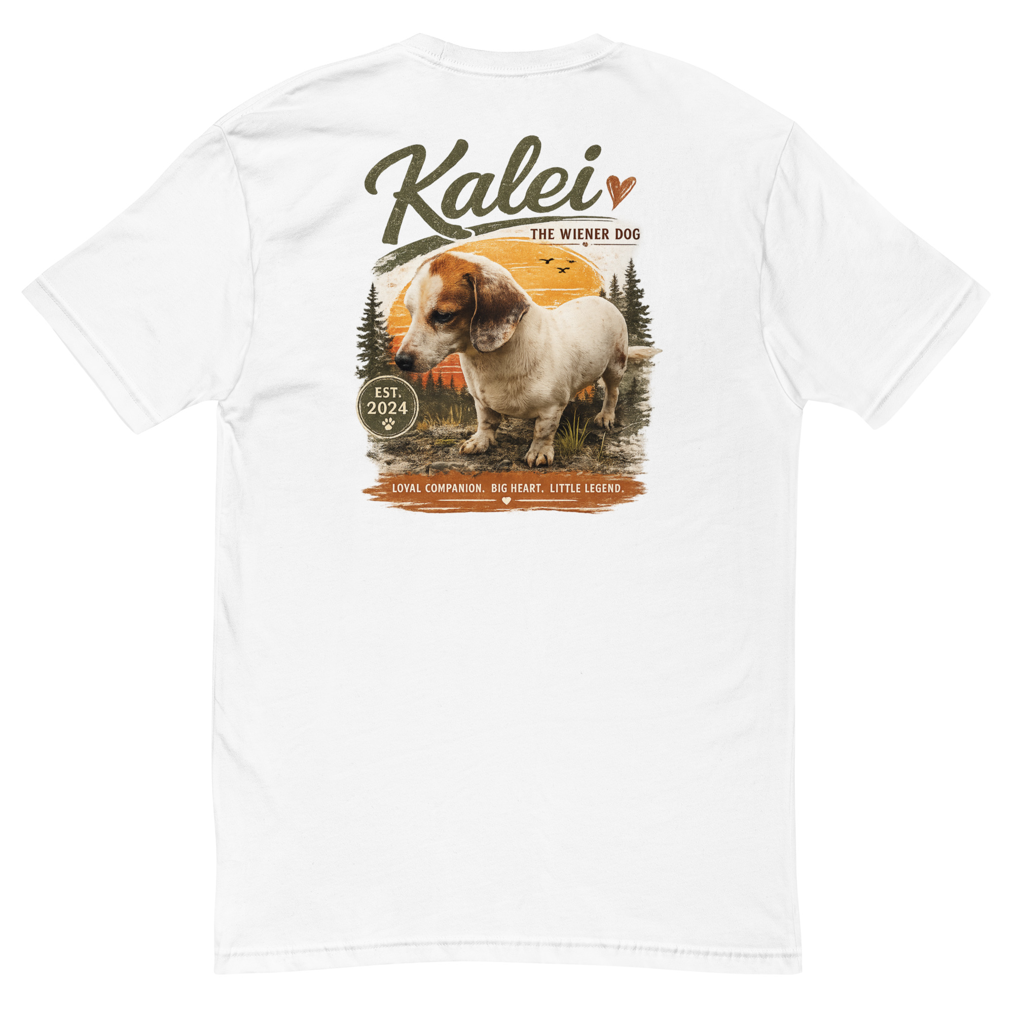 Kalei The Wiener Dog Short Sleeve T-Shirt | Soft Lightweight Fitted Tee - Image 8