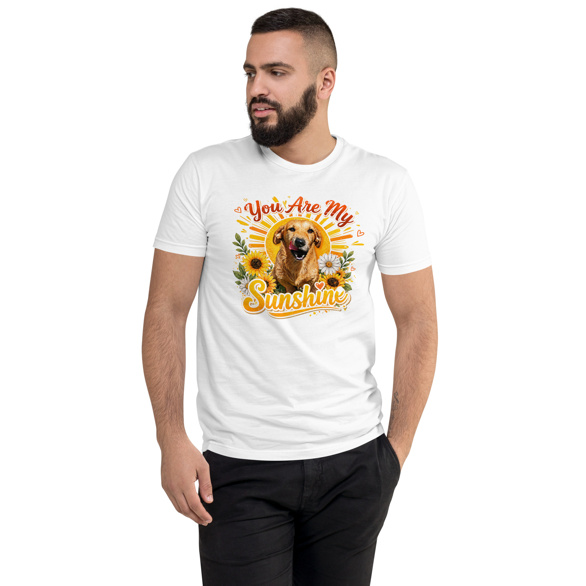 You Are My Sunshine Short Sleeve T-shirt ft Makoa the Wiener Dog - Image 18