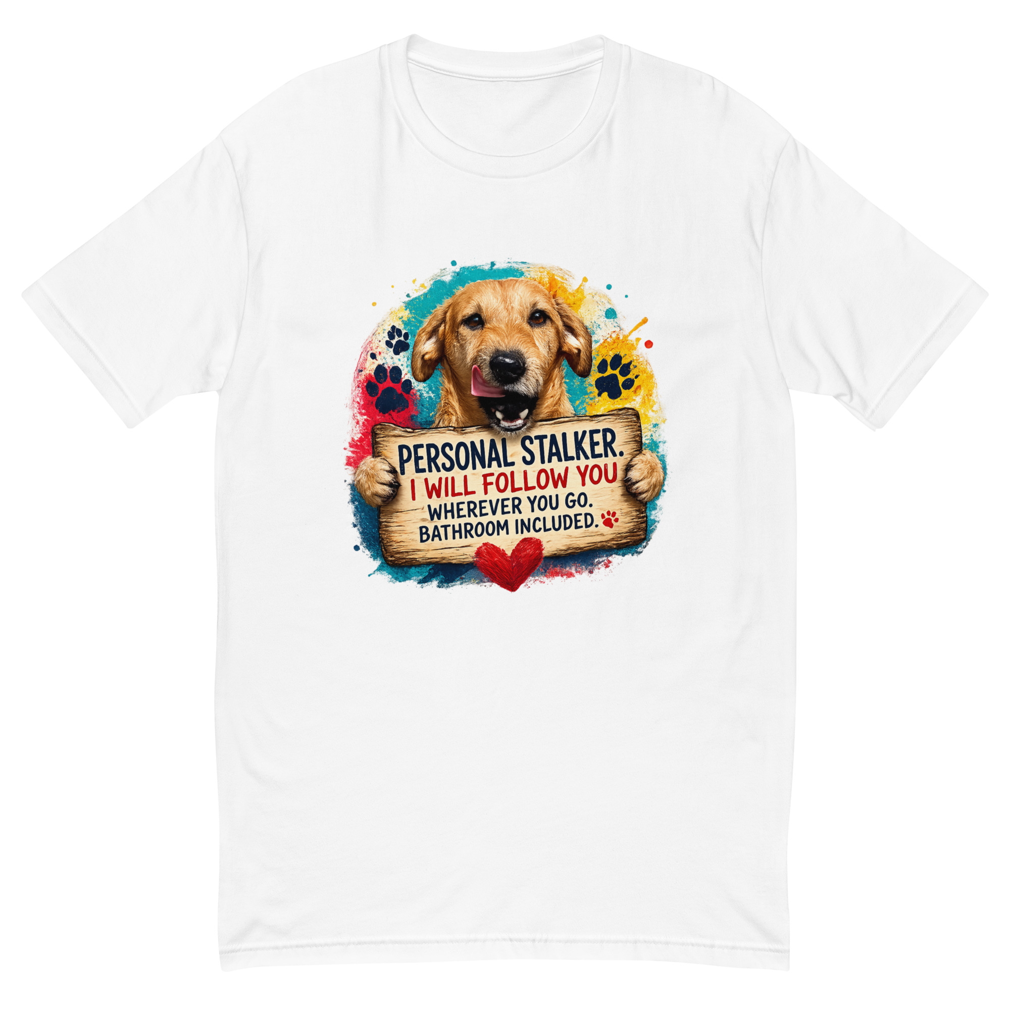 Men's Personal Stalker Short Sleeve T-shirt ft Makoa the Wiener Dog - Image 6