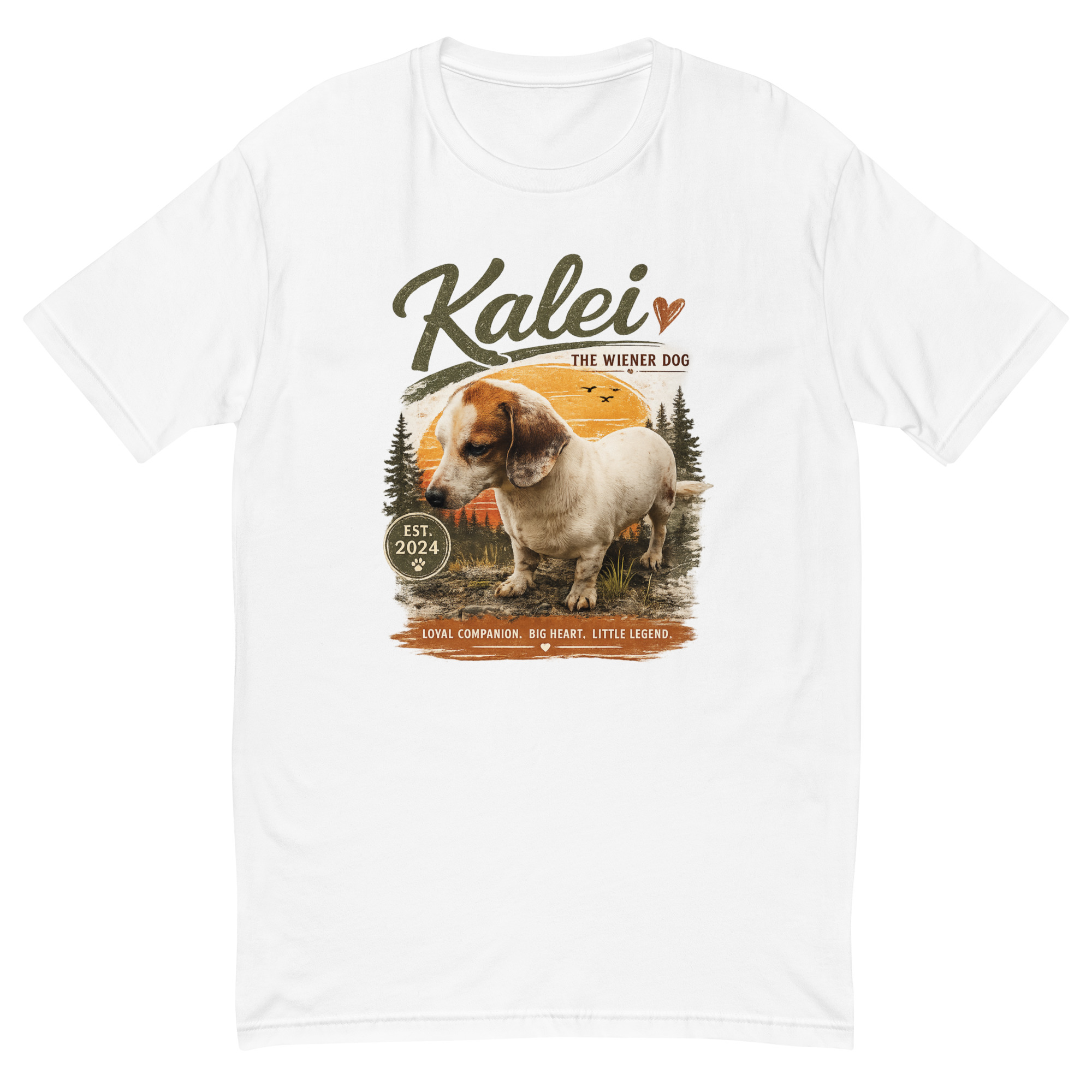Kalei The Wiener Dog Short Sleeve T-Shirt | Soft Lightweight Fitted Tee - Image 4