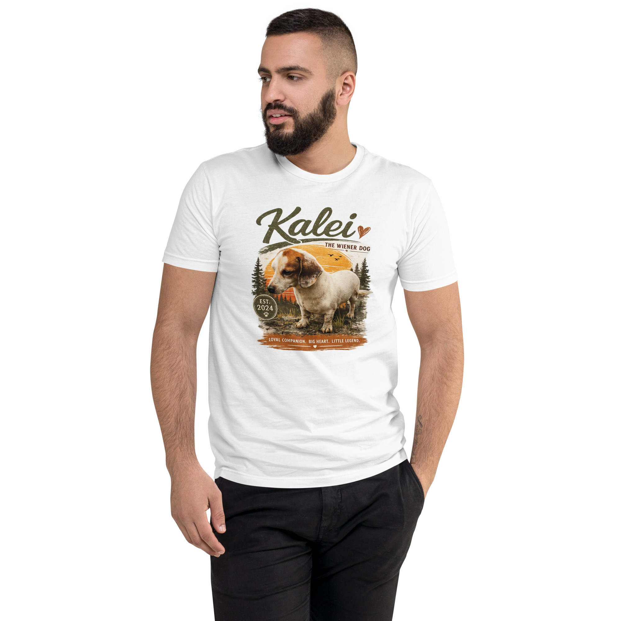 Kalei The Wiener Dog Short Sleeve T-Shirt | Soft Lightweight Fitted Tee - Image 12