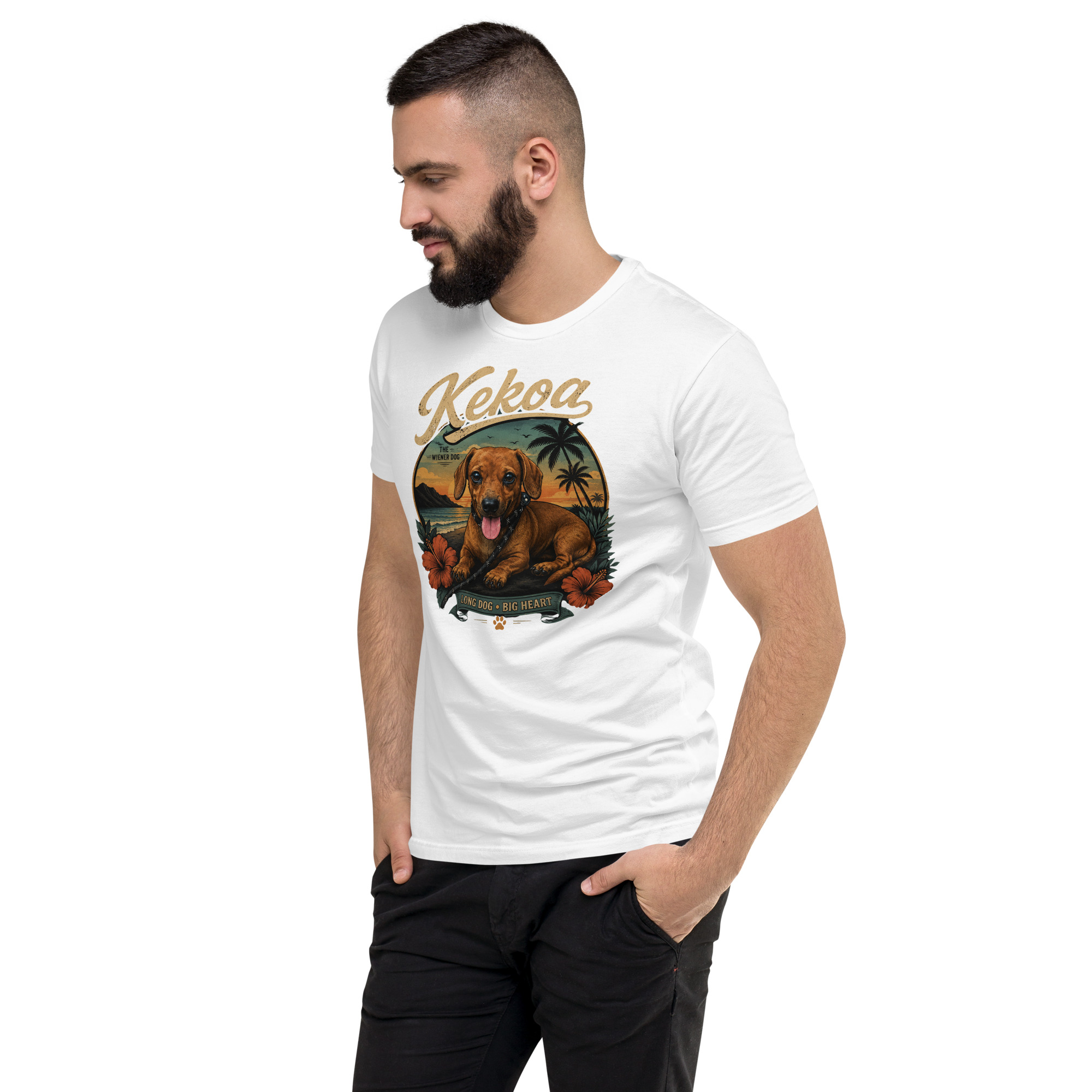 Men’s Kekoa The Wiener Dog Short Sleeve T-Shirt | Soft Cotton Tee - Image 30