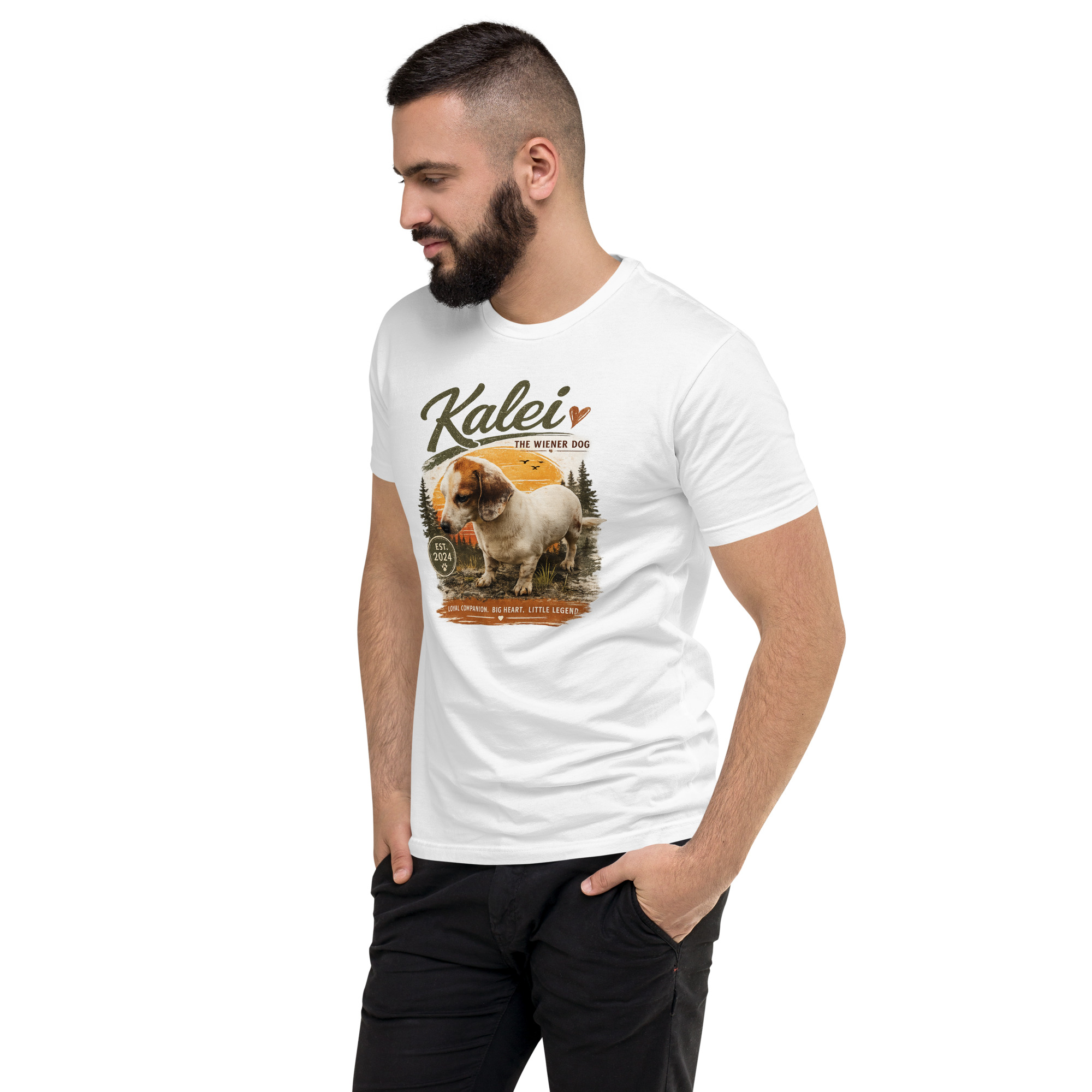 Kalei The Wiener Dog Short Sleeve T-Shirt | Soft Lightweight Fitted Tee - Image 20