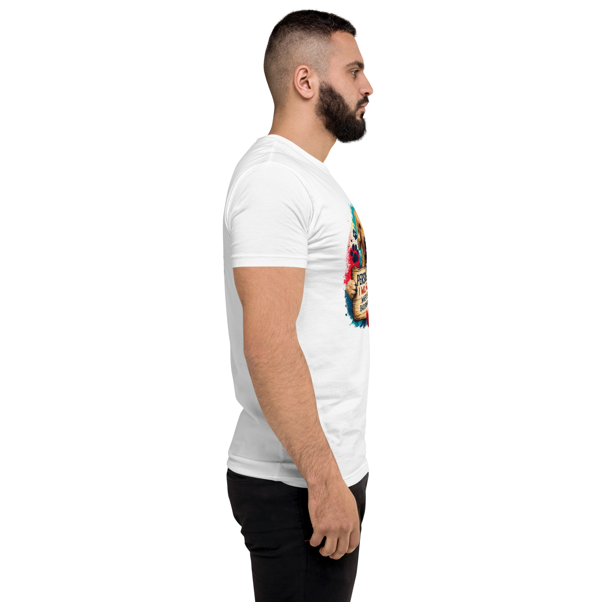 Men's Personal Stalker Short Sleeve T-shirt ft Makoa the Wiener Dog - Image 48