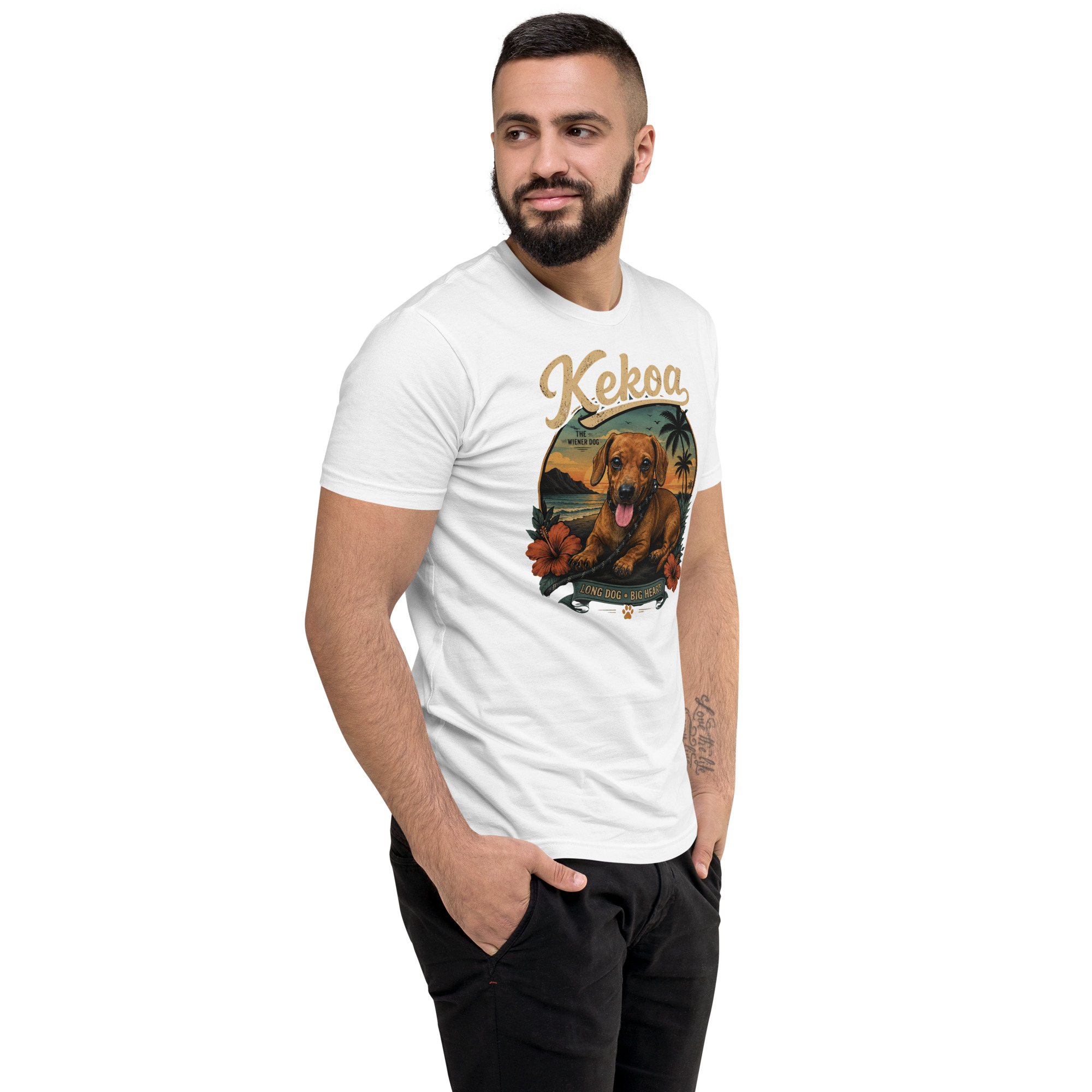 Men’s Kekoa The Wiener Dog Short Sleeve T-Shirt | Soft Cotton Tee - Image 42
