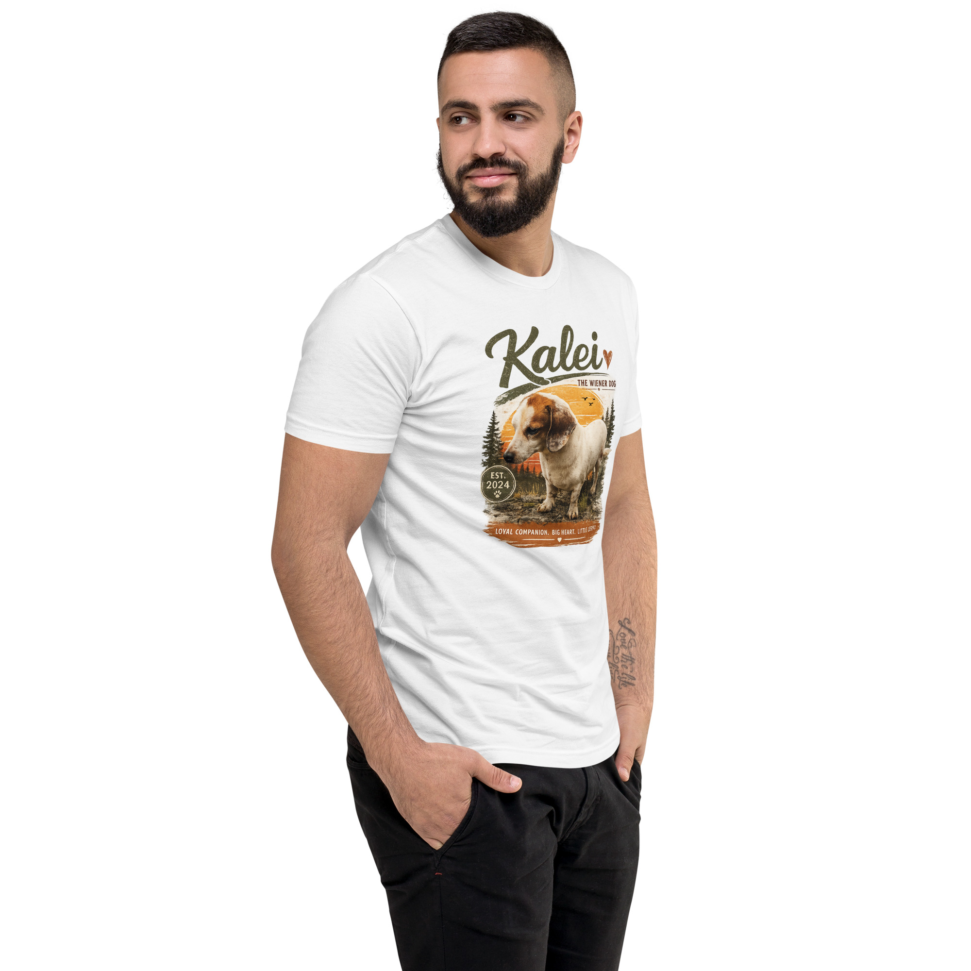 Kalei The Wiener Dog Short Sleeve T-Shirt | Soft Lightweight Fitted Tee - Image 28
