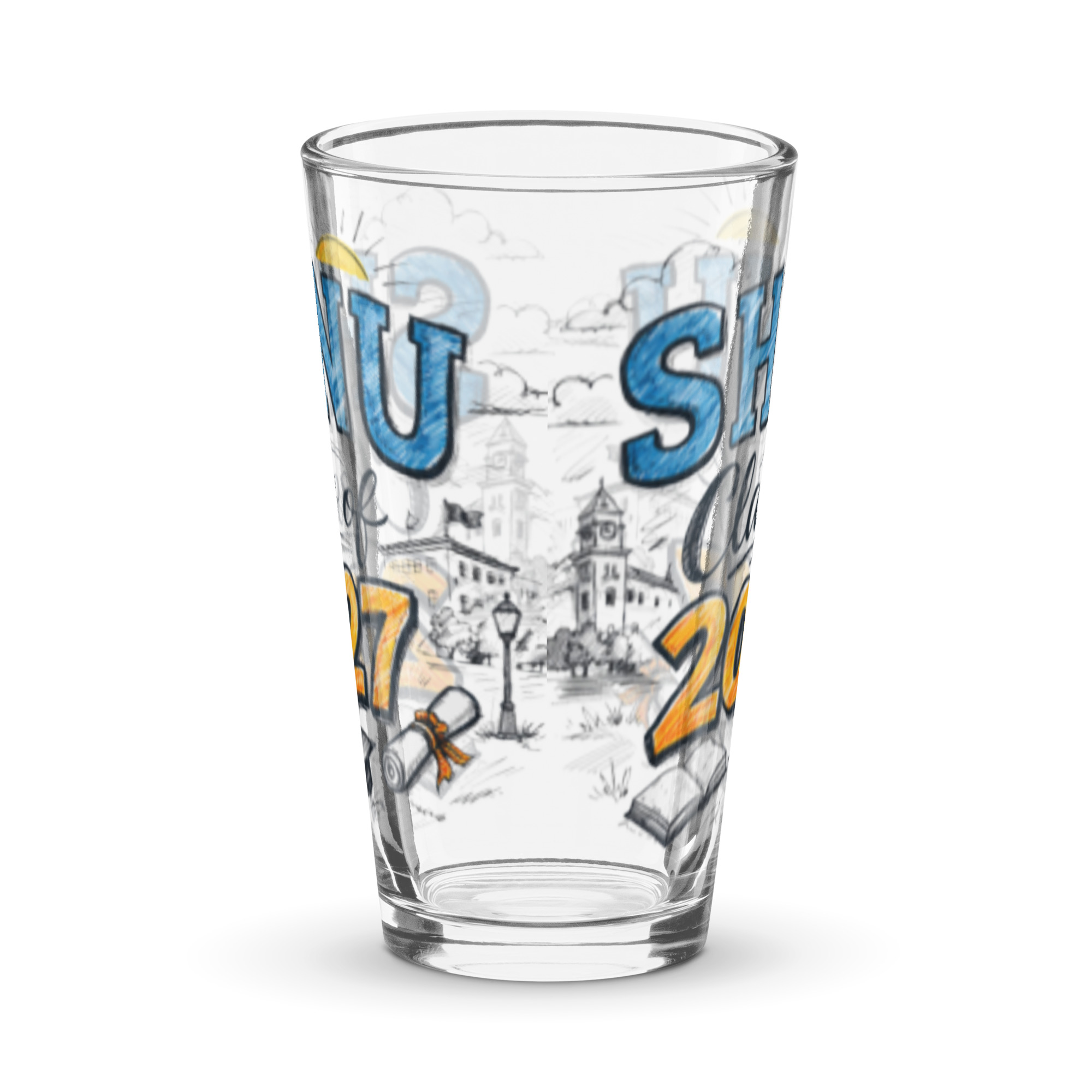 SNHU Class of 2027 Shaker pint glass - Image 3